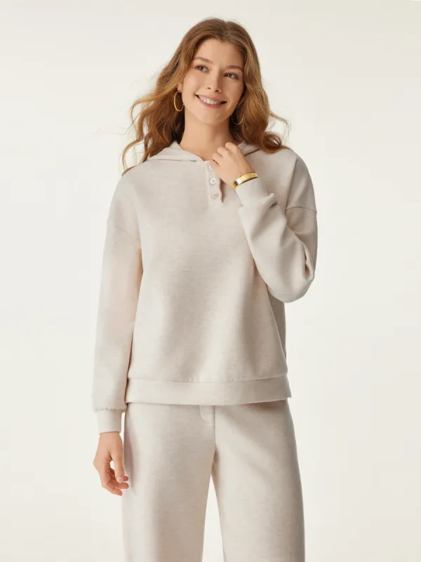 Half Button Down Roomy Hoodie sold by ogl move