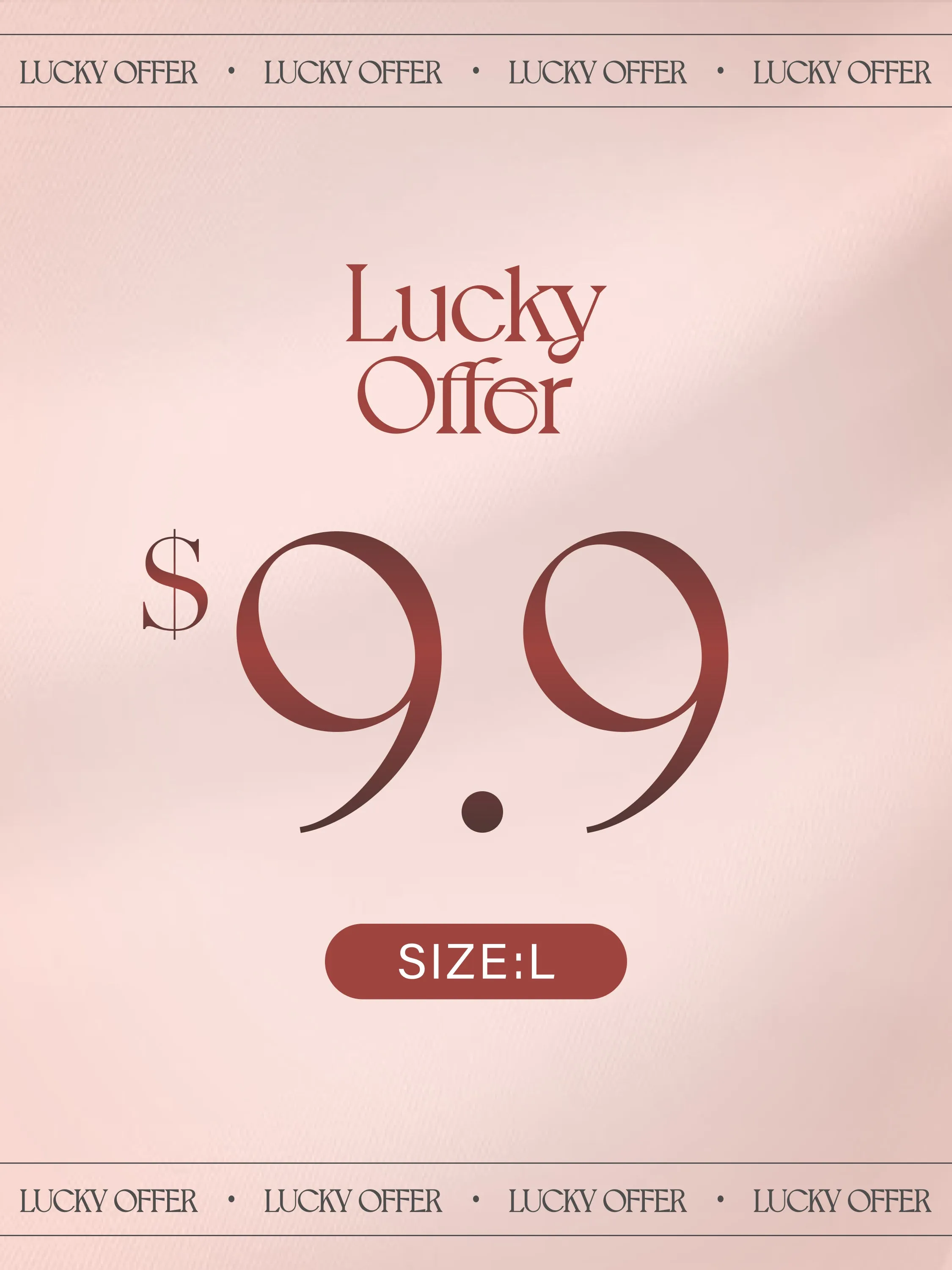Lucky Offer——Size:L sold by ogl move