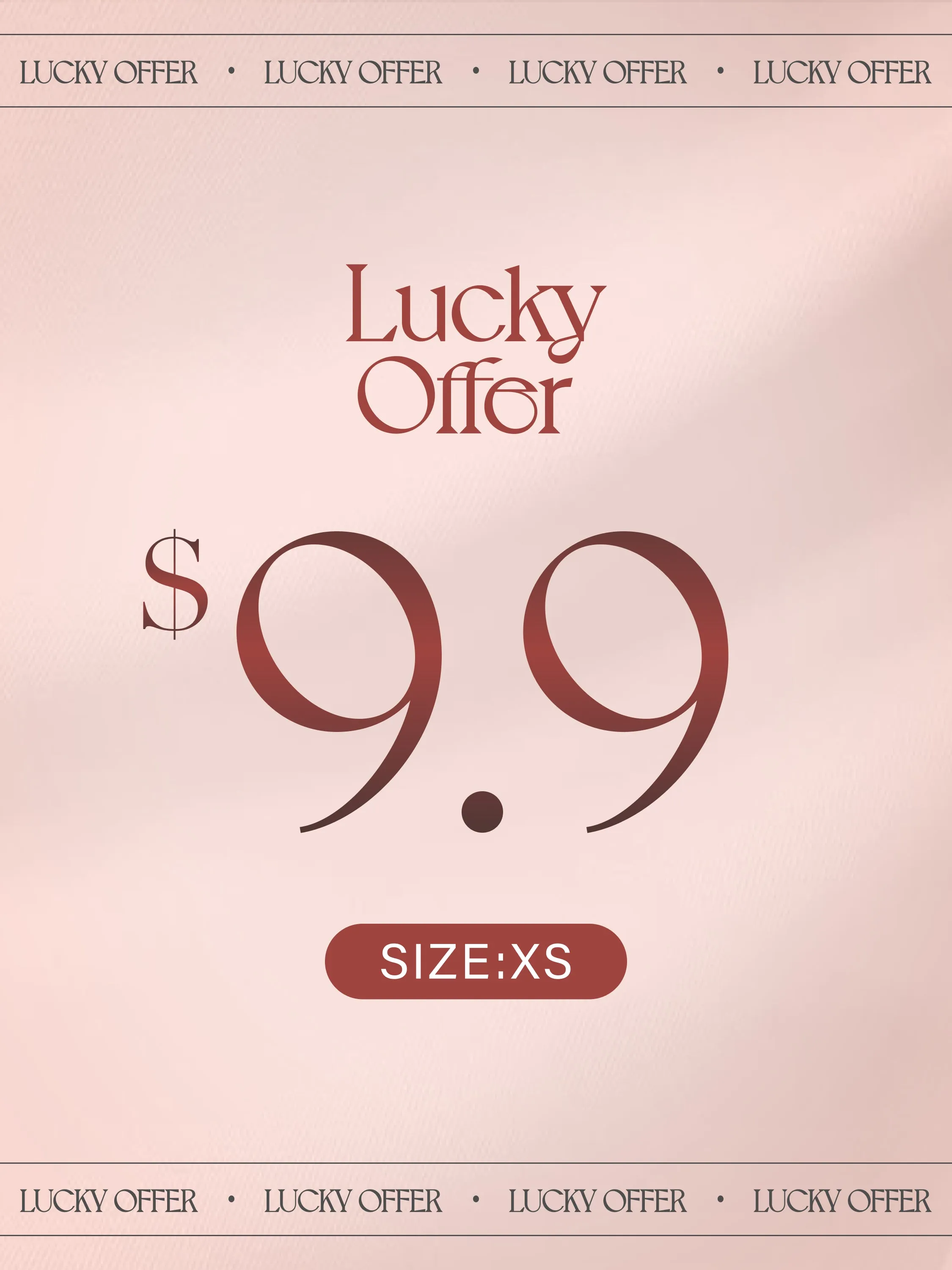 Lucky Offer——Size:XS sold by OGLmove