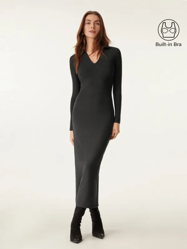 Eco-Leather Trimmed Brami Midi Dress sold by ogl move