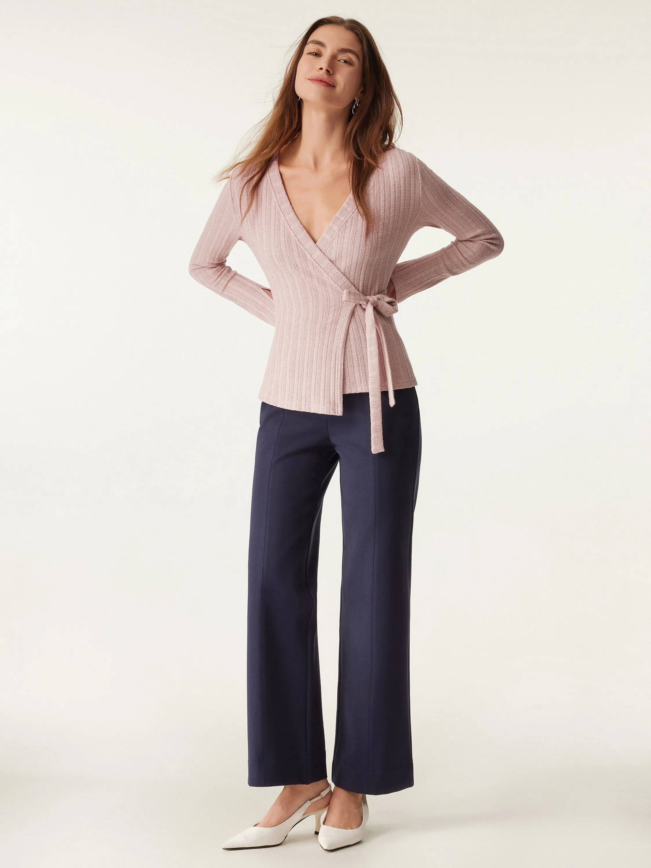 Jacquard Wrap Tie Top sold by ogl move product image thumbnail 3