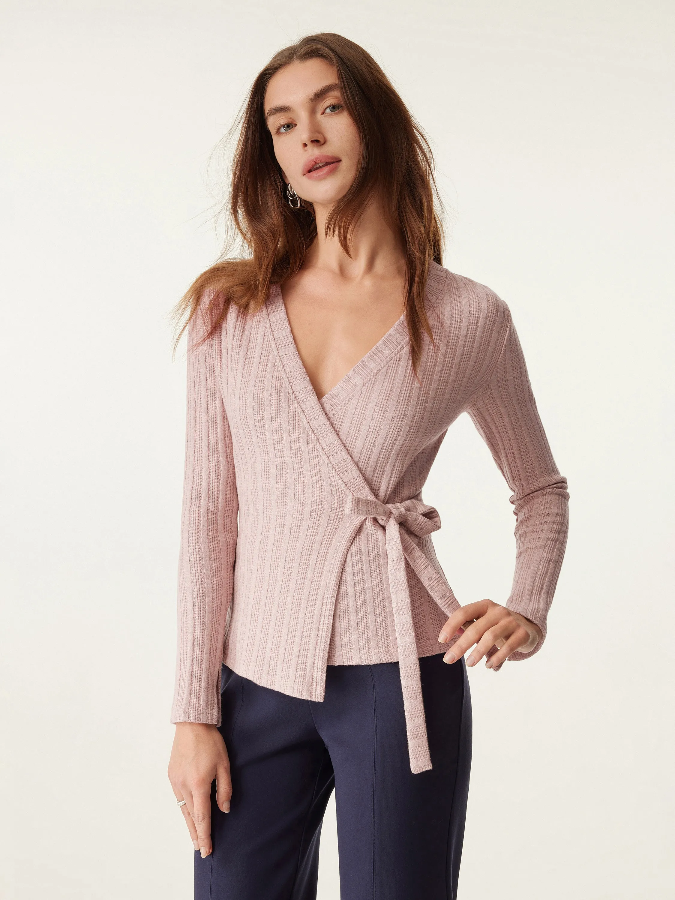 Jacquard Wrap Tie Top sold by ogl move product image thumbnail 4