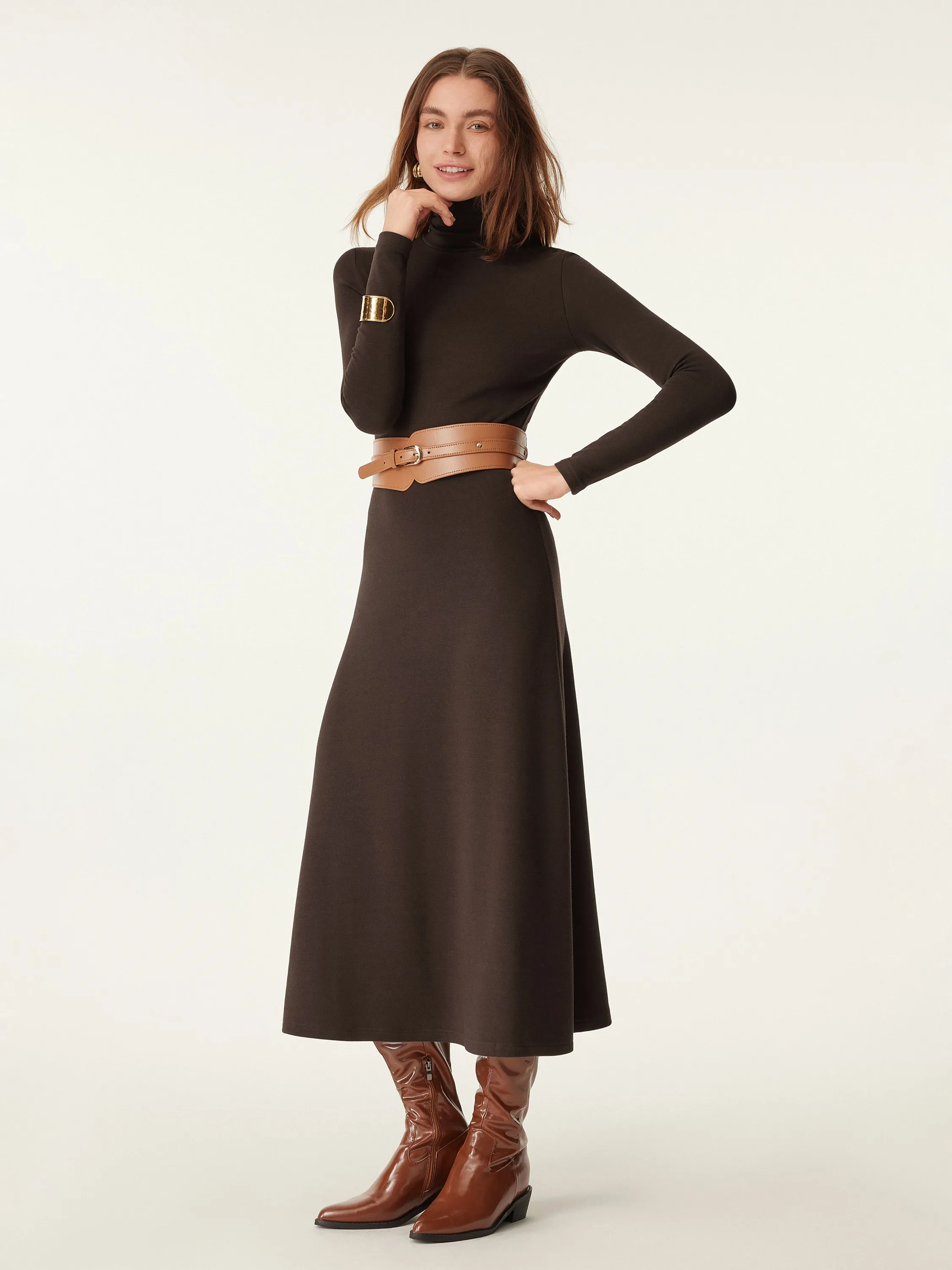 MaxWarm Turtleneck Midi Dress sold by OGLmove product image thumbnail 4
