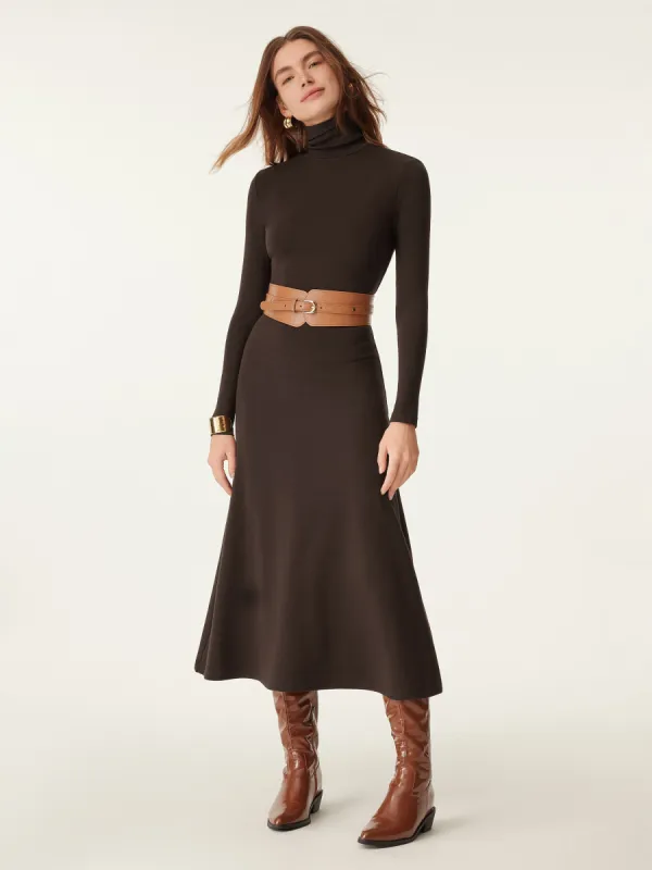MaxWarm Turtleneck Midi Dress sold by OGLmove