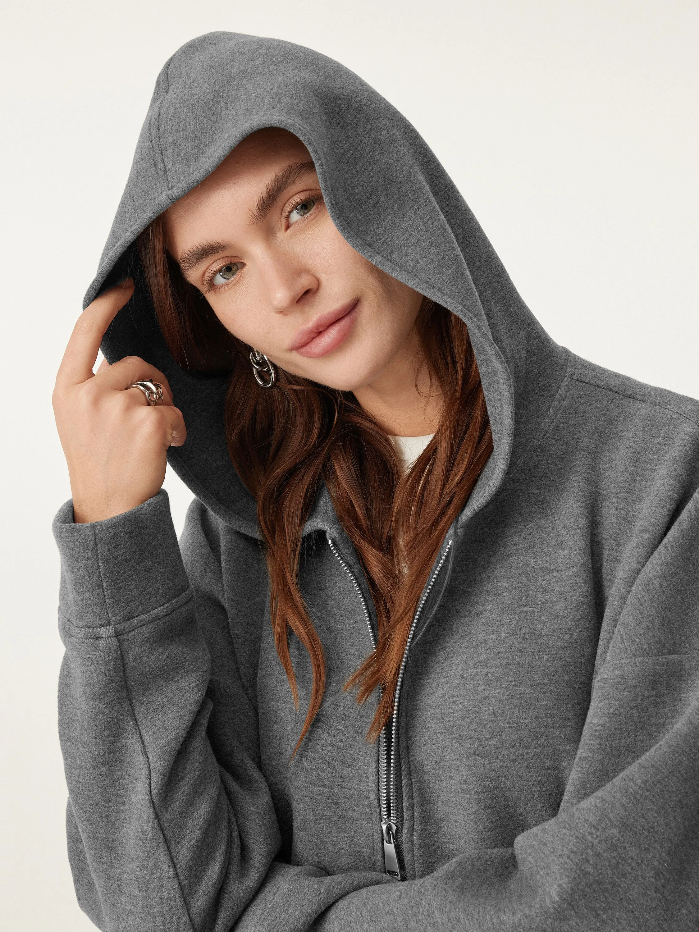Two-Way Zip Hooded Sweatshirt Jacket sold by ogl move
