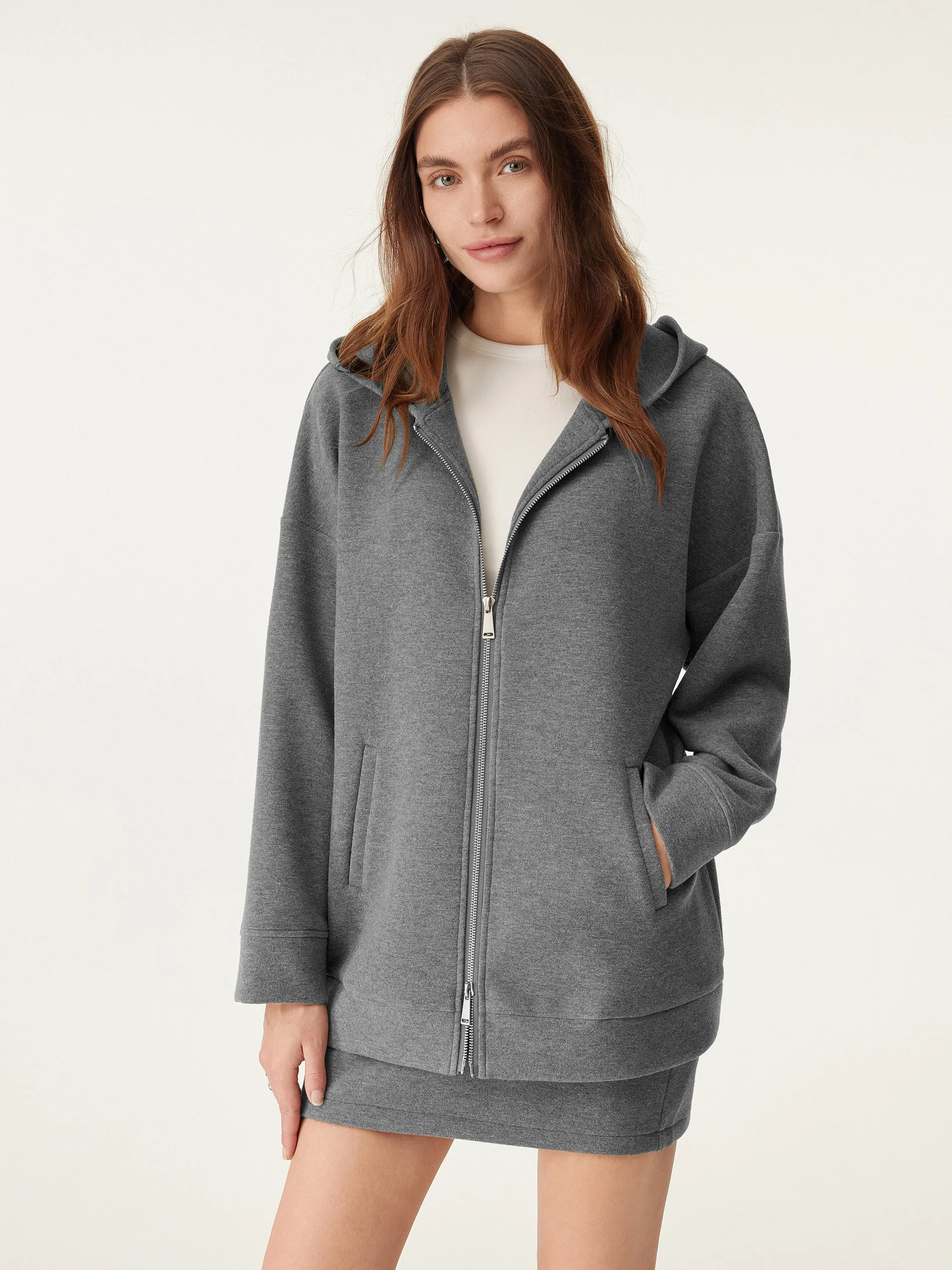 Two-Way Zip Hooded Sweatshirt Jacket sold by ogl move product image thumbnail 2