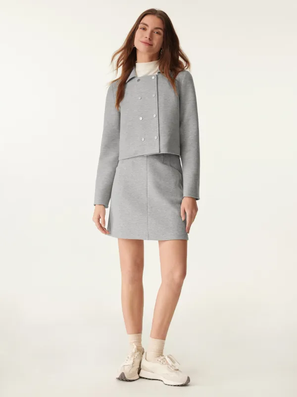 2Pcs Set Cropped Jacket & High Waisted Panel Mini Skirt sold by ogl move