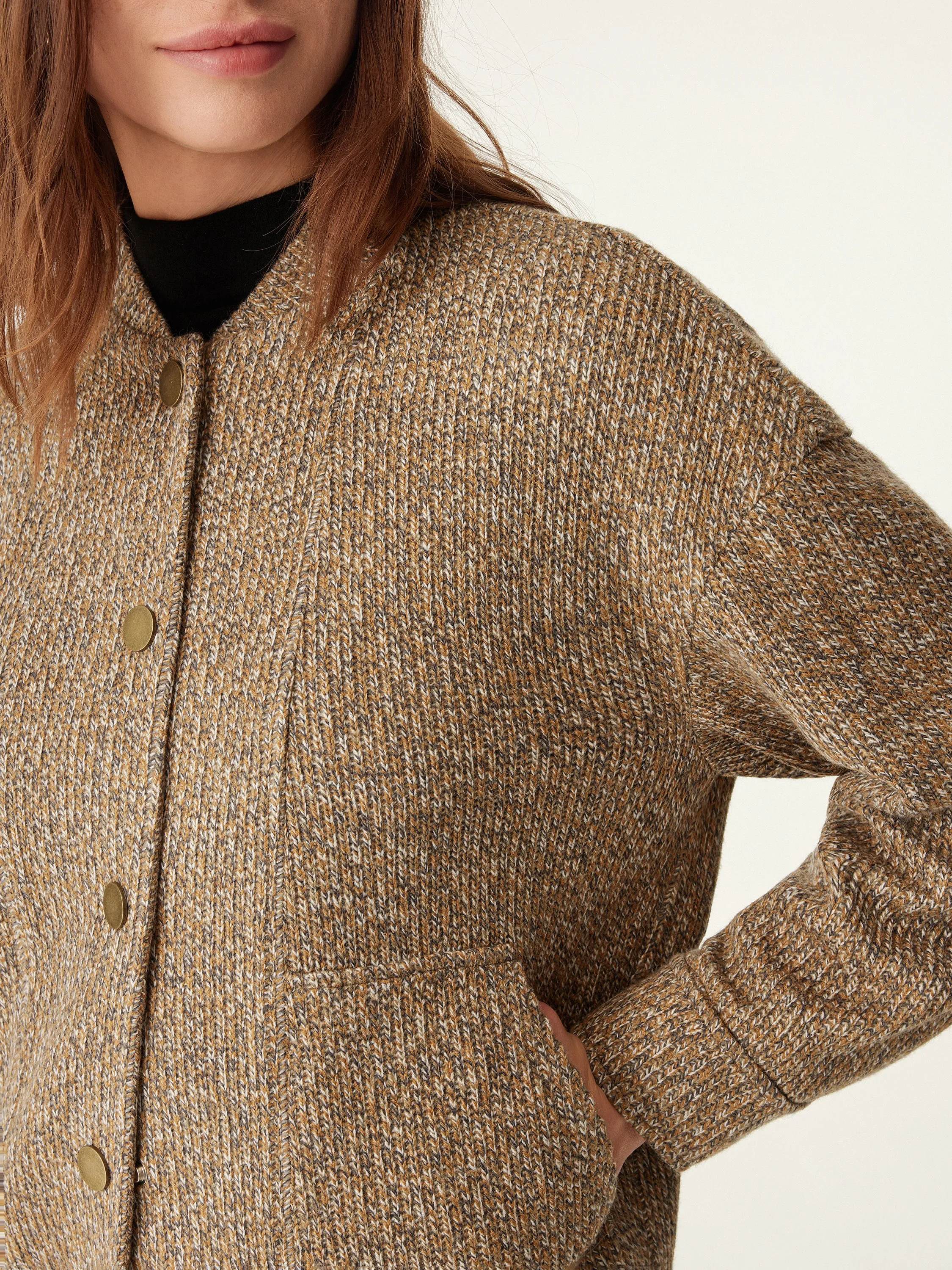 Stand Collar Snap Button Jacket sold by ogl move product image thumbnail 4