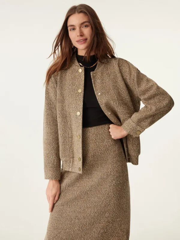 Stand Collar Snap Button Jacket sold by ogl move