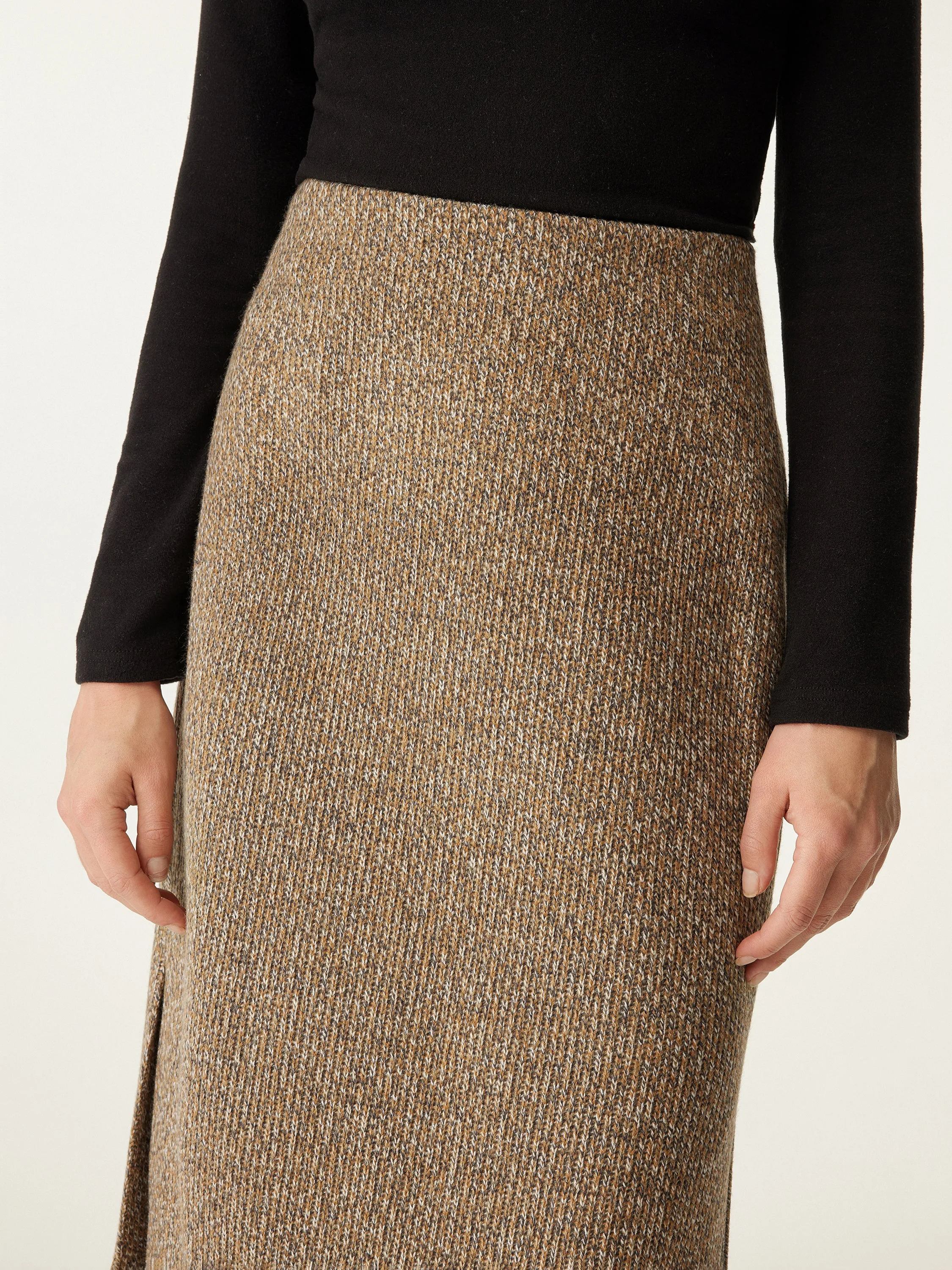 High Waisted Two Side Split Midi Skirt sold by ogl move product image thumbnail 3