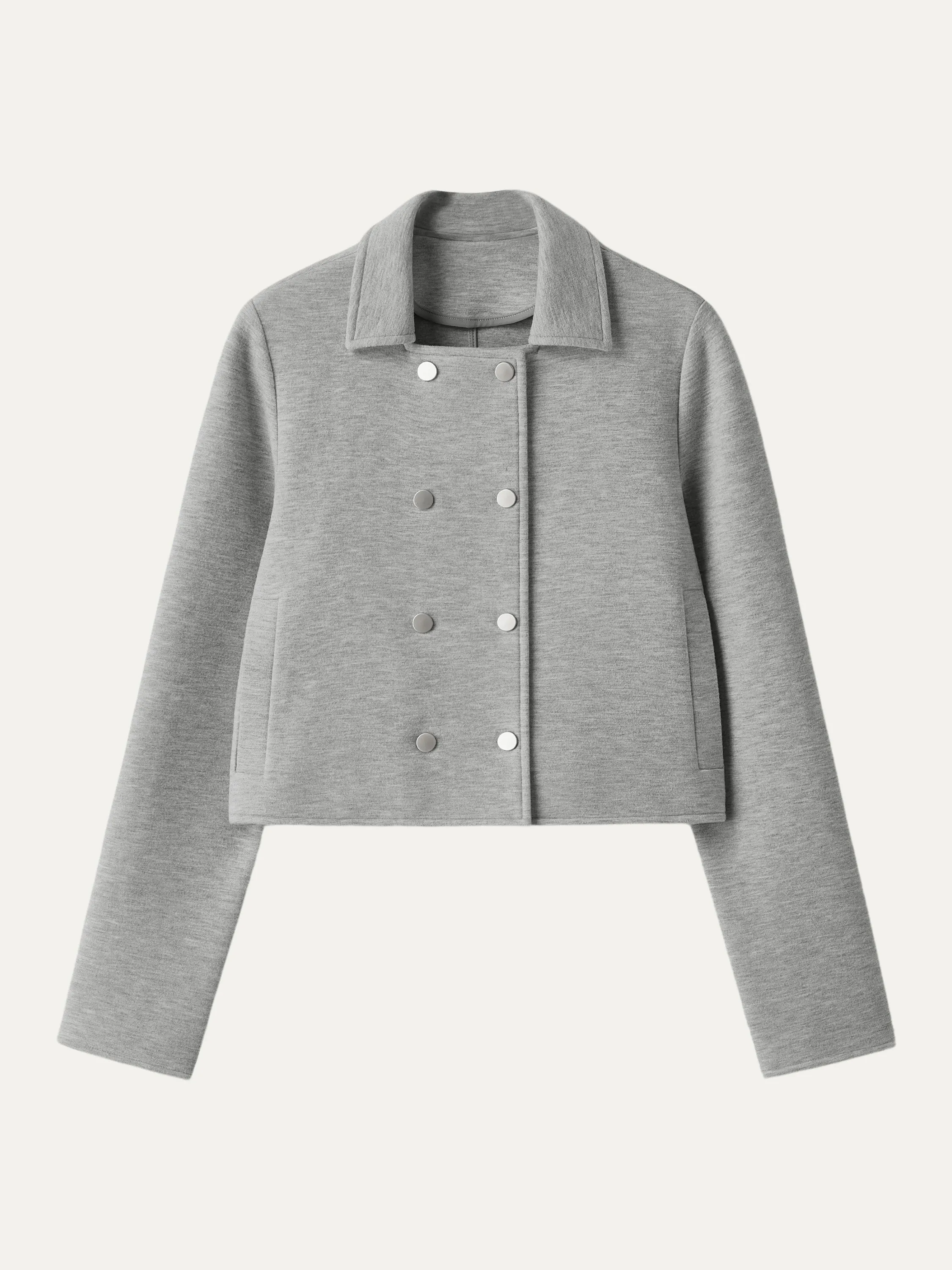 Double Snap Button Cropped Jacket sold by ogl move product image thumbnail 2