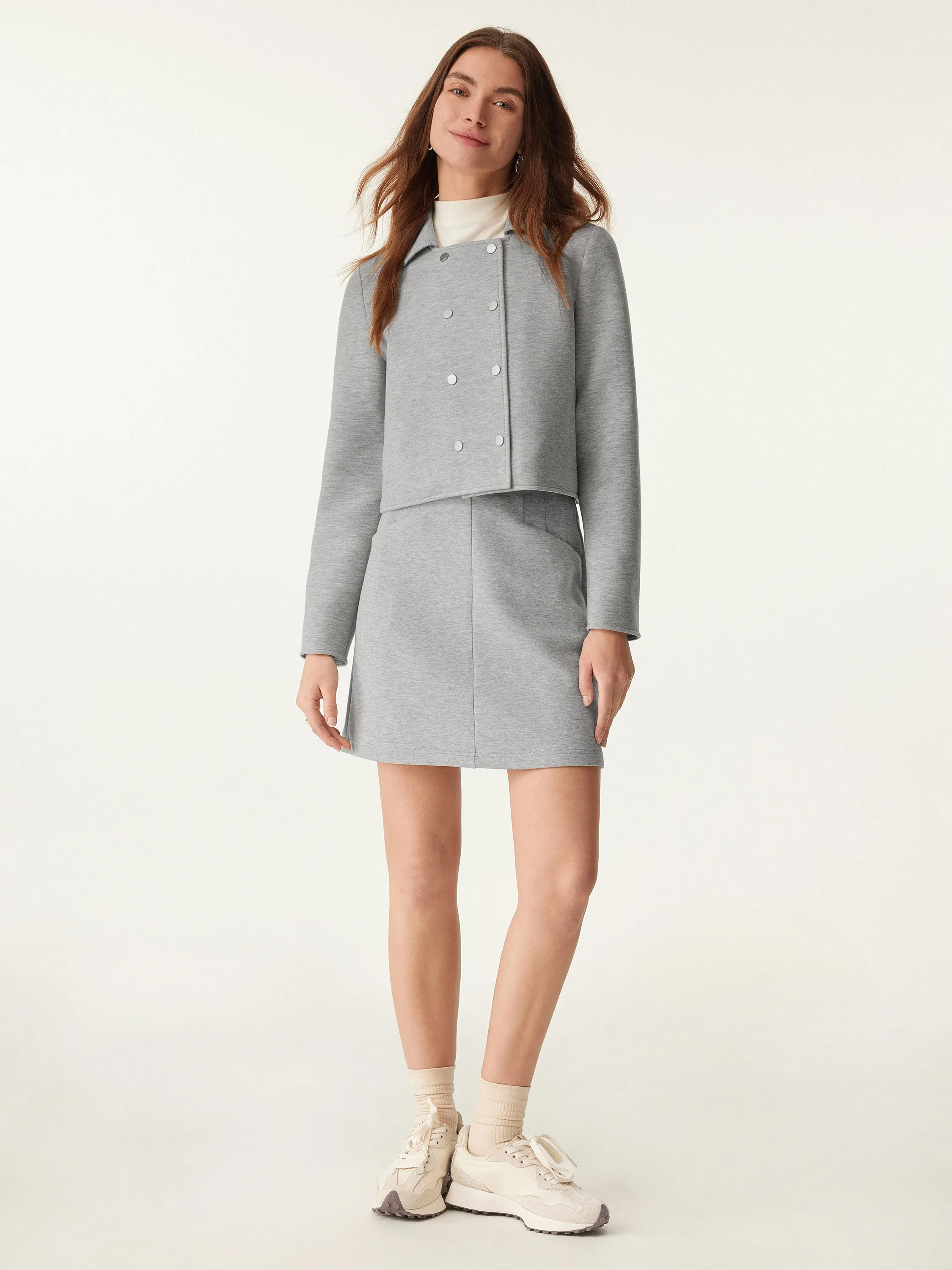 Double Snap Button Cropped Jacket sold by ogl move product image thumbnail 5