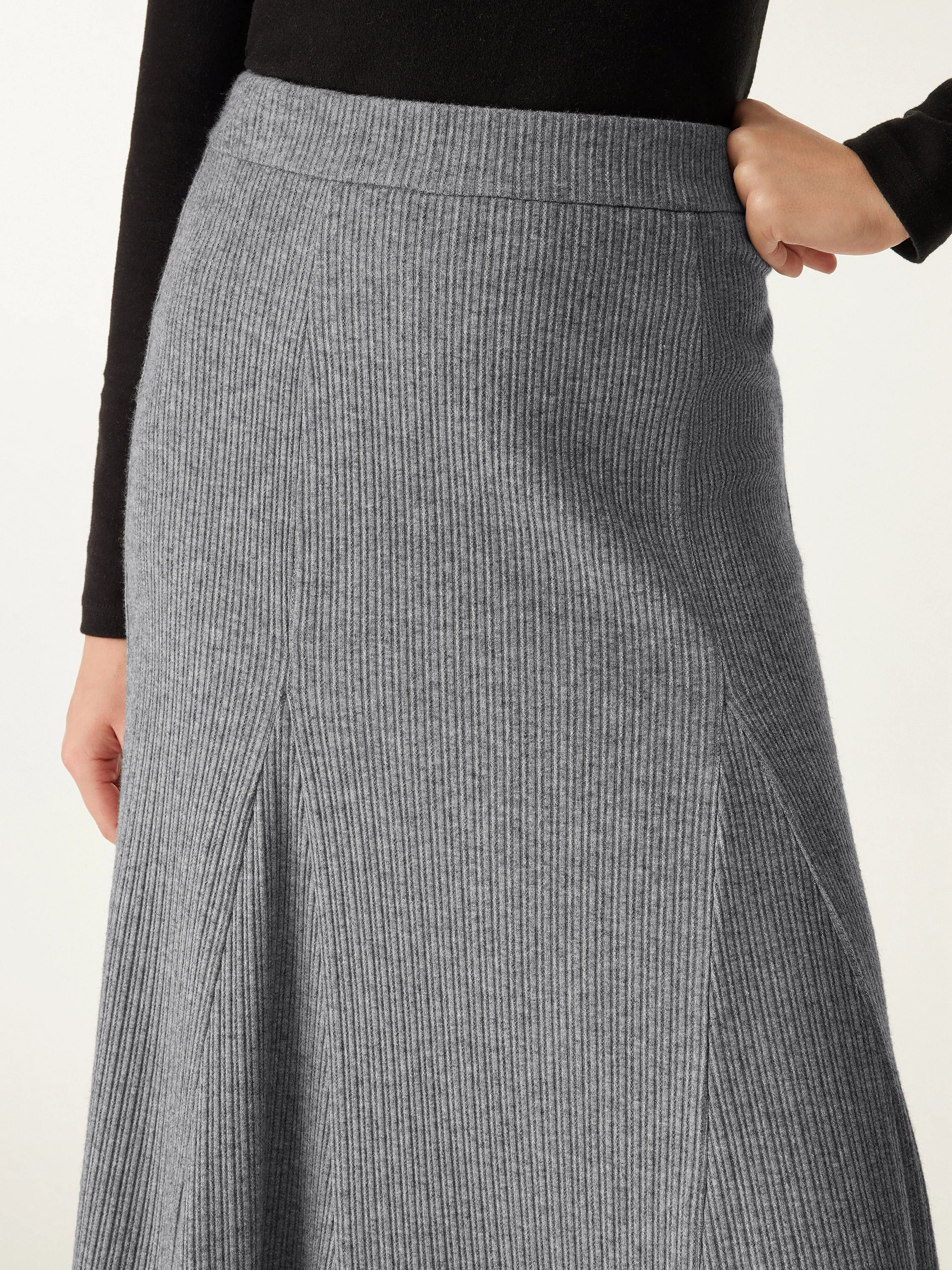 High Waisted Flare Midi Skirt sold by ogl move product image thumbnail 4