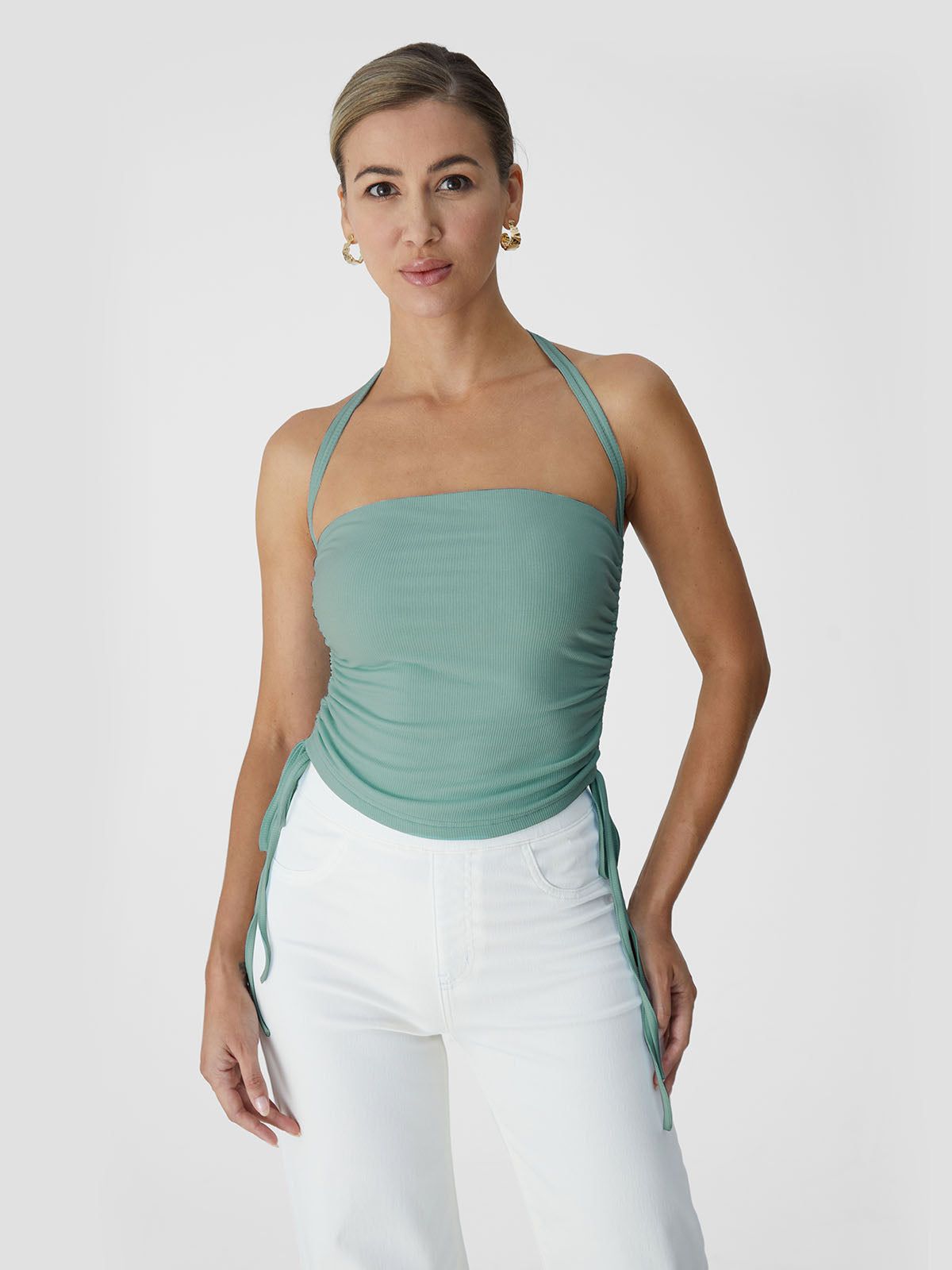Eco-SkinKiss® Rib Versatile Adjustable Cinched Tube Top sold by ogl move product image thumbnail 3