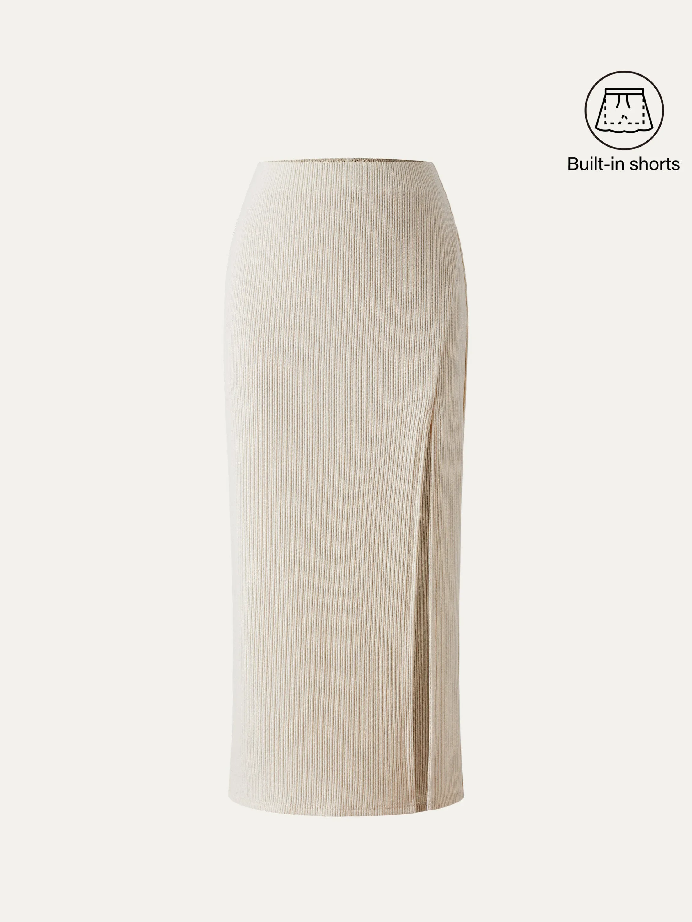 Asymmetrical Slit Midi Skort sold by ogl move product image thumbnail 3