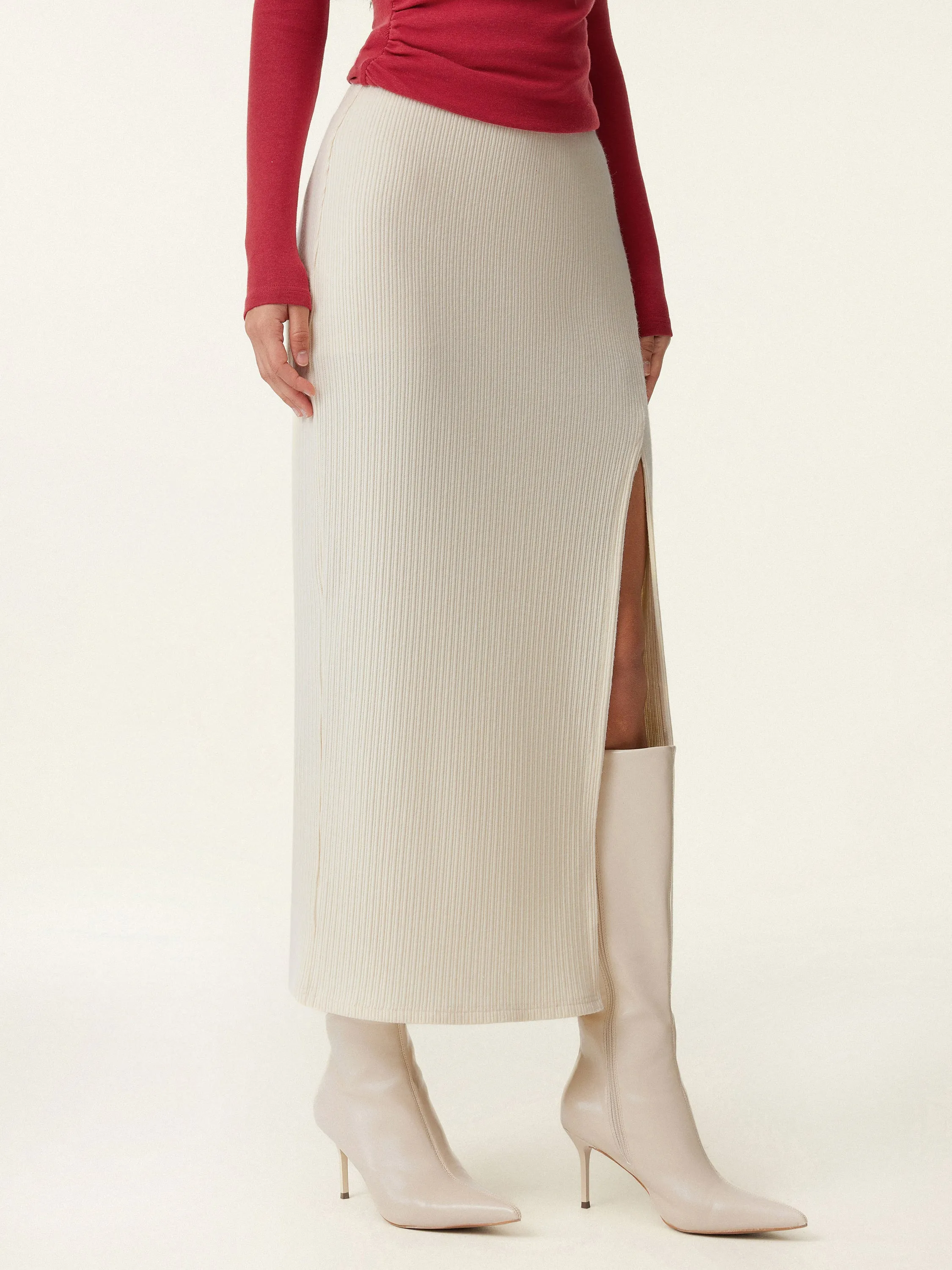 Asymmetrical Slit Midi Skort sold by ogl move product image thumbnail 5