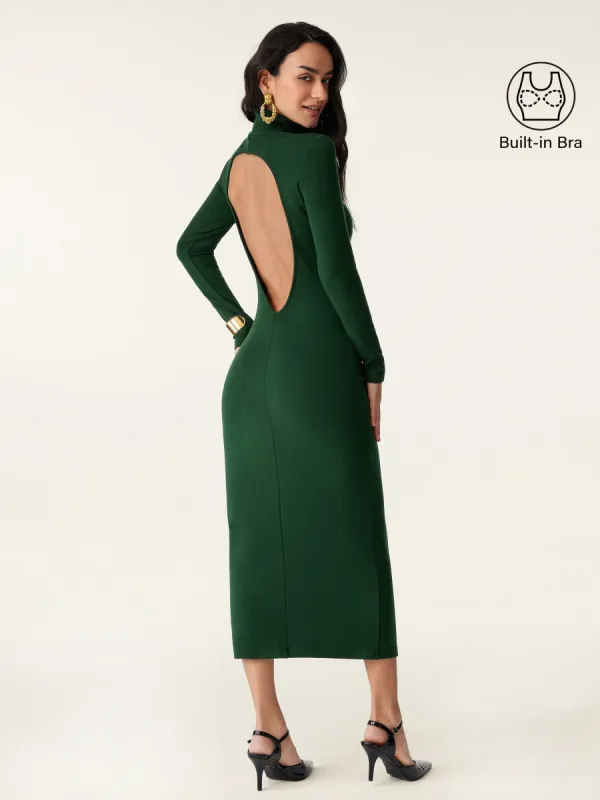 Mockneck Open-Back Bandless Brami Dress sold by ogl move