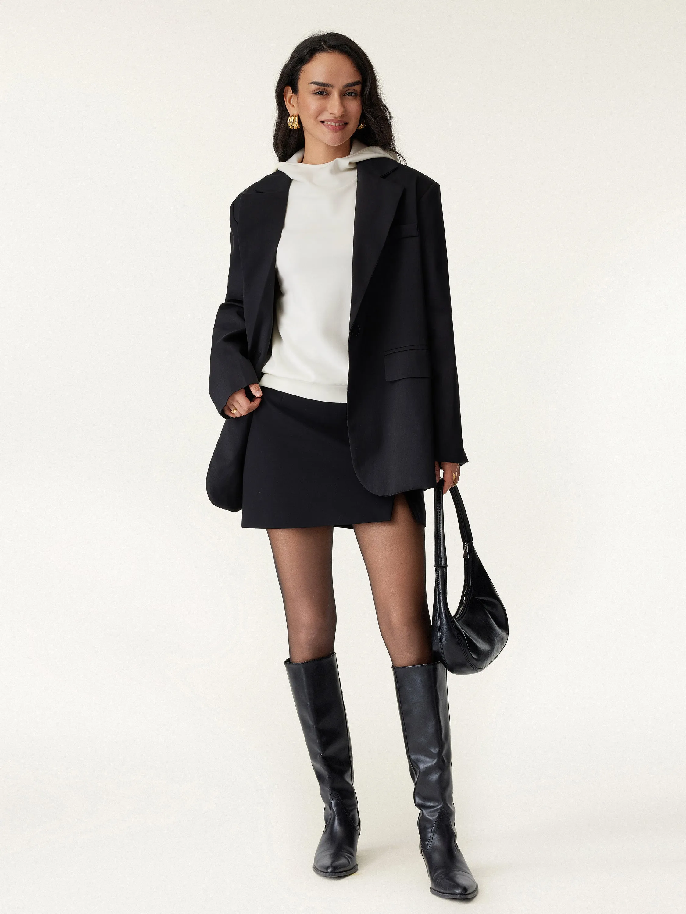 High Neck Hooded Long Sleeve Top sold by ogl move product image thumbnail 3