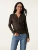 V-Neck Long Sleeve Half-Placket Top sold by ogl move