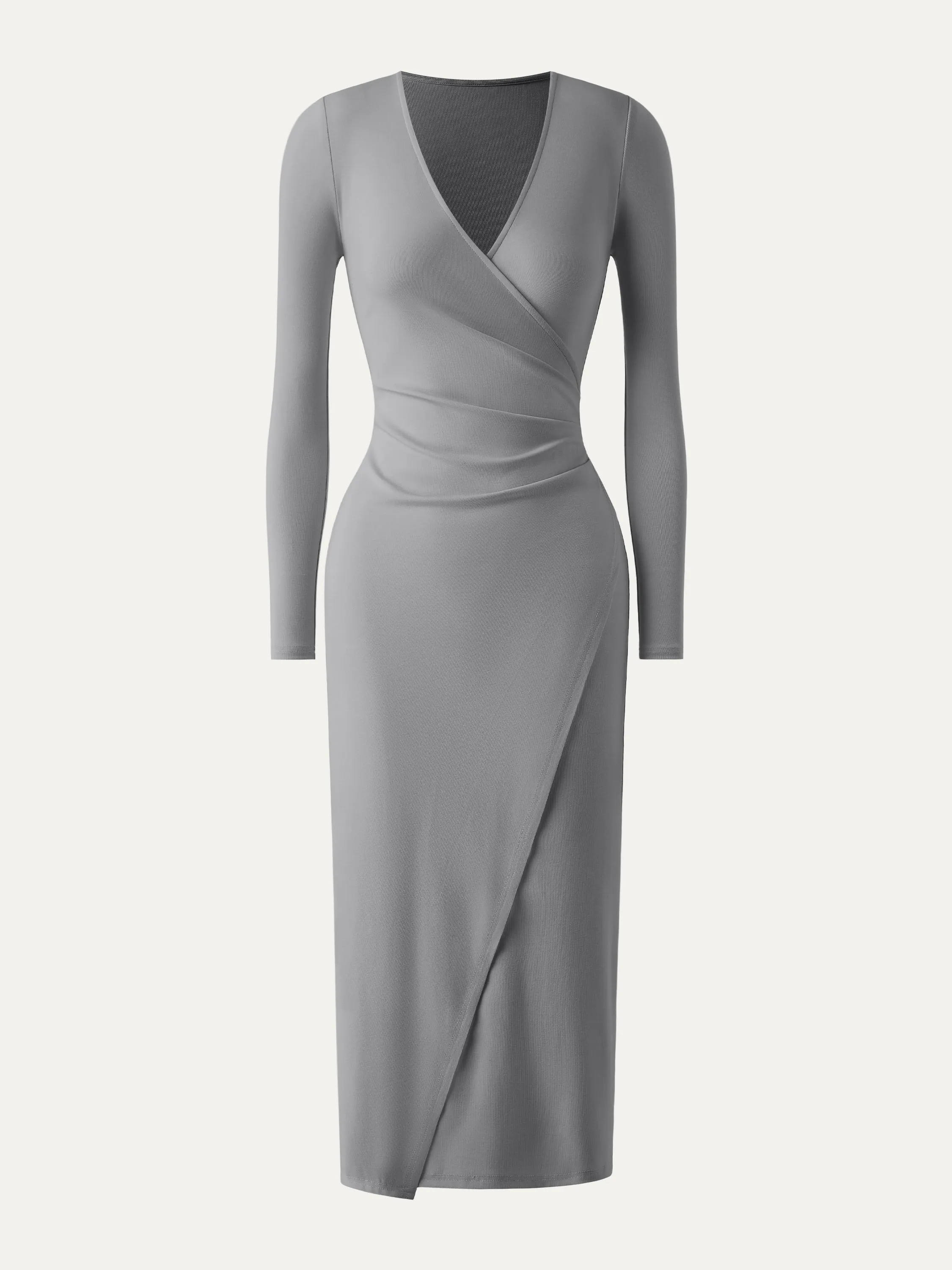 Faux Wrap Light Cotton Midi Dress sold by ogl move product image thumbnail 5