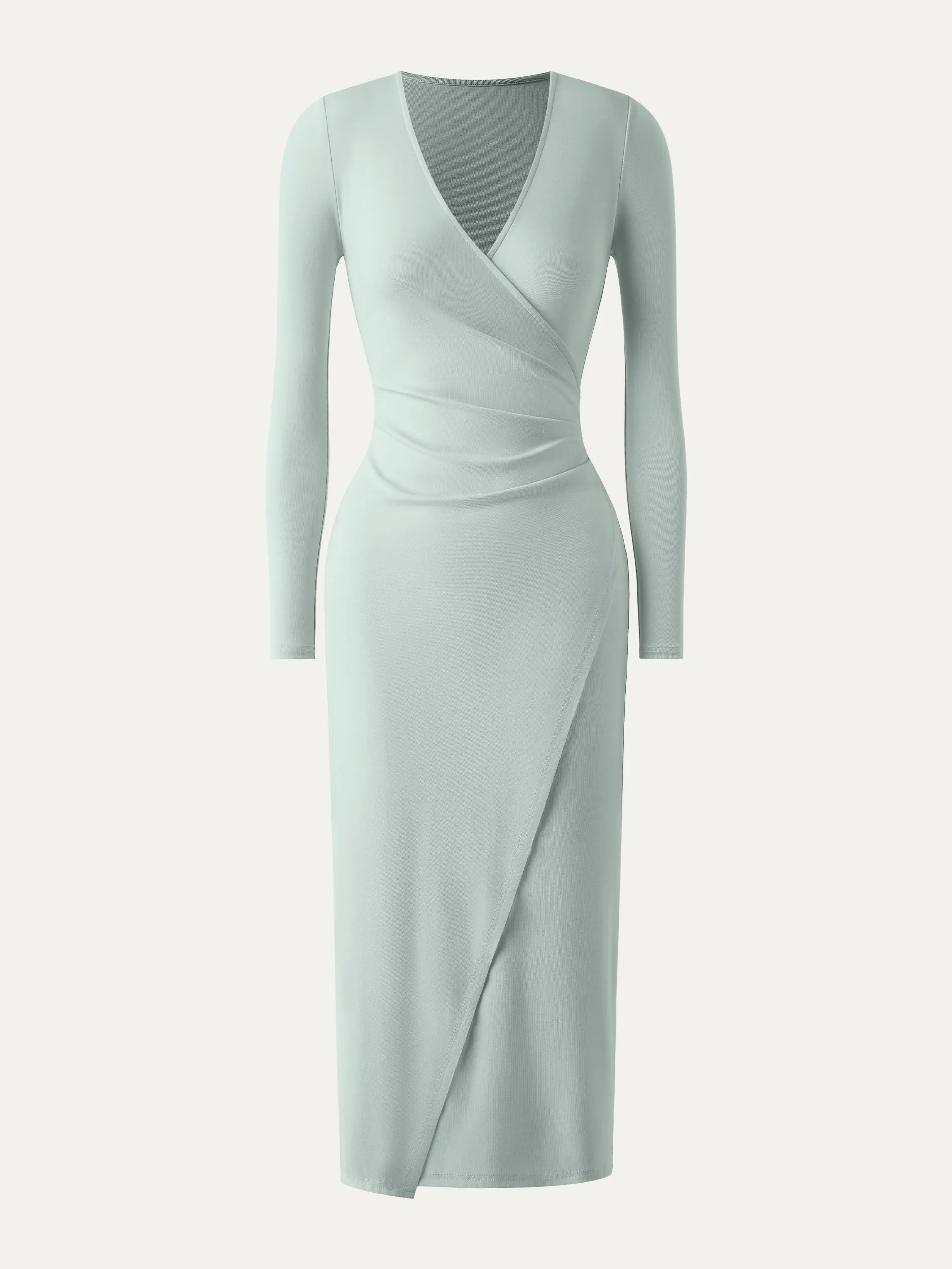 Faux Wrap Light Cotton Midi Dress sold by ogl move product image thumbnail 2