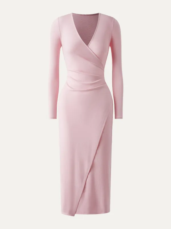 Faux Wrap Light Cotton Midi Dress sold by ogl move