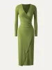 Faux Wrap Light Cotton Midi Dress sold by ogl move