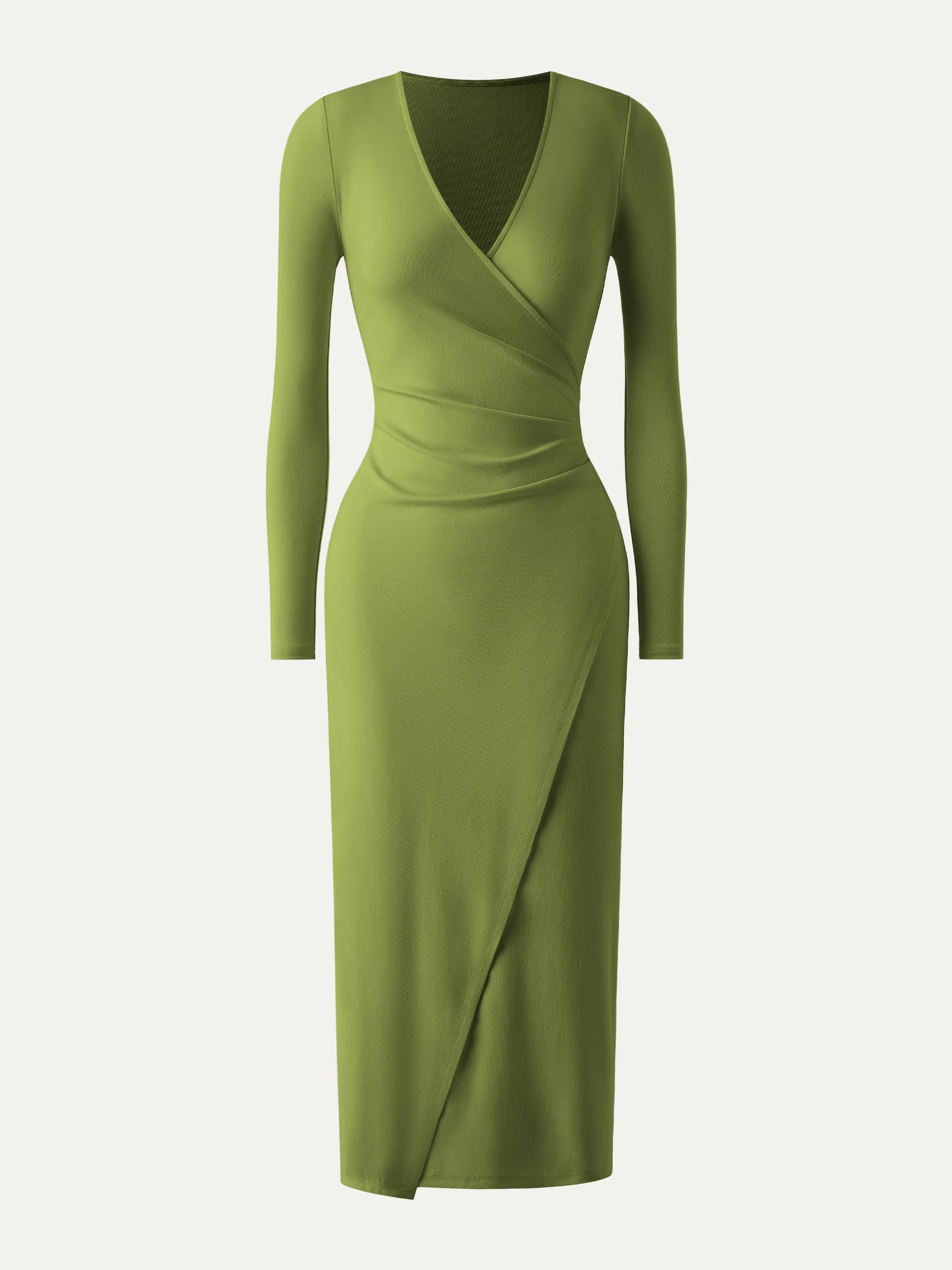 Faux Wrap Light Cotton Midi Dress sold by ogl move product image thumbnail 4
