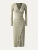Faux Wrap Light Cotton Midi Dress sold by ogl move