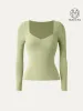 Sweetheart Neck Long Sleeve Lightweight Brami Top sold by ogl move