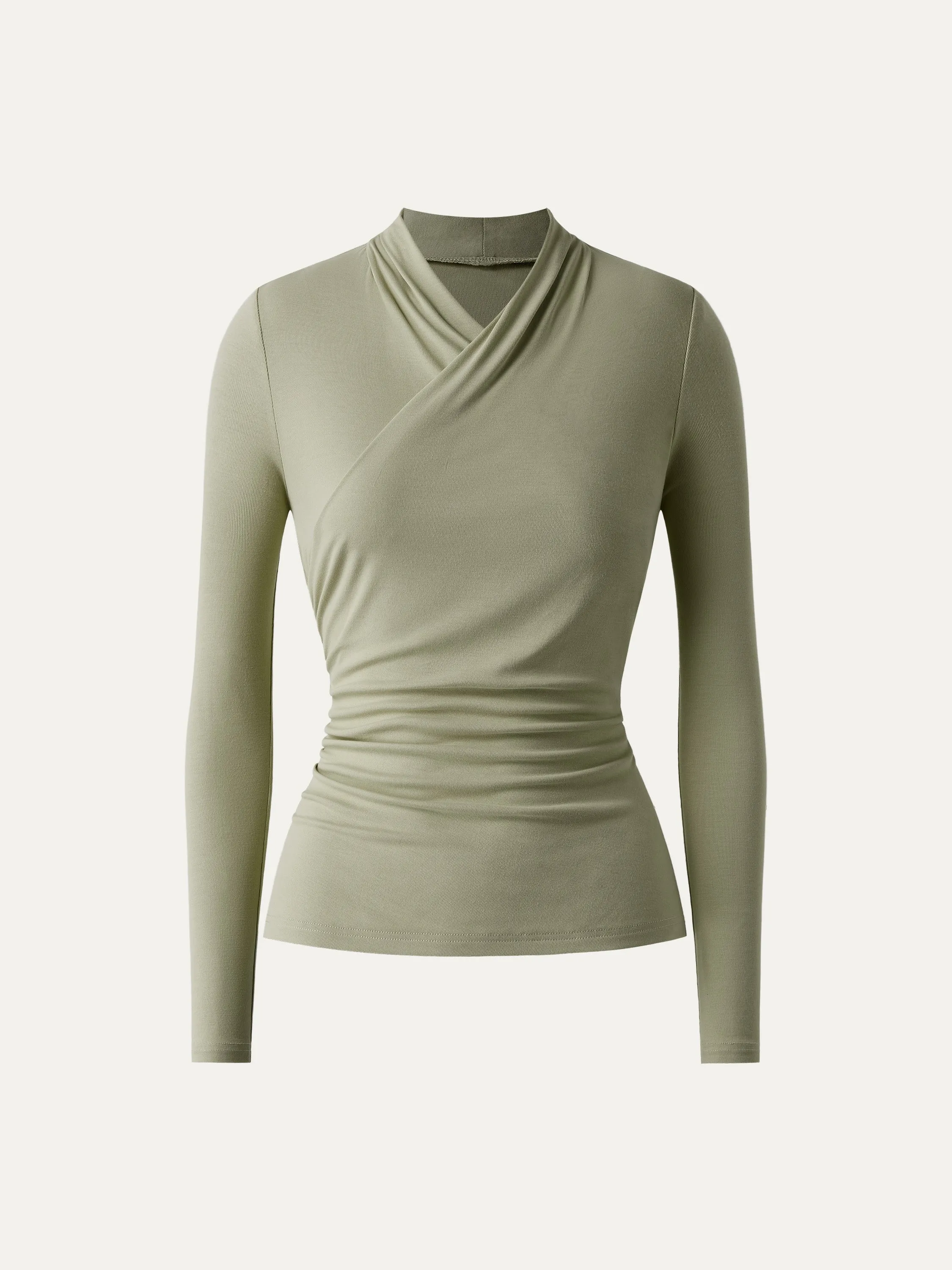 Faux Wrap light Long Sleeve Lightweight Top sold by ogl move product image thumbnail 2