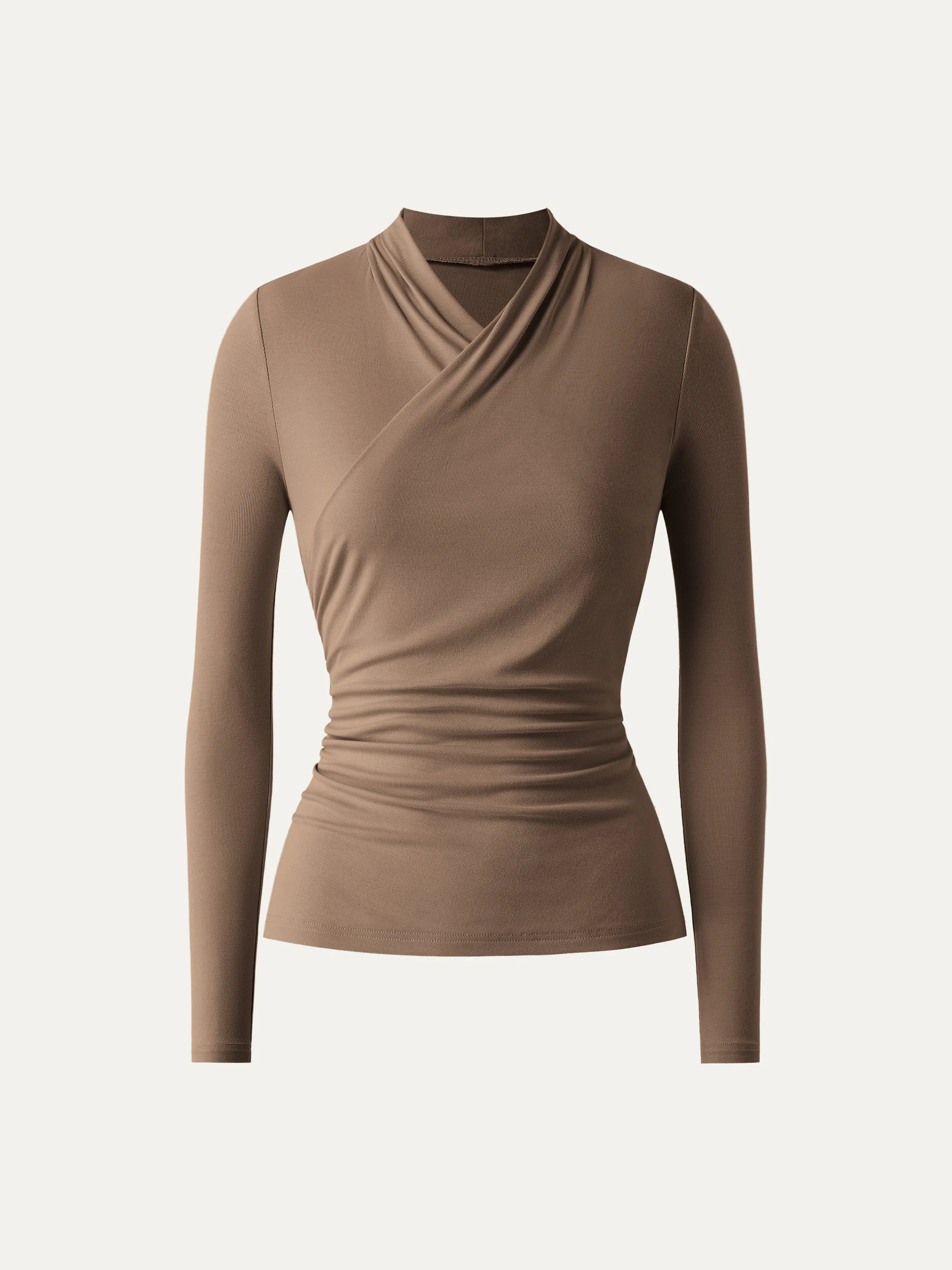 Faux Wrap light Long Sleeve Lightweight Top sold by ogl move product image thumbnail 5