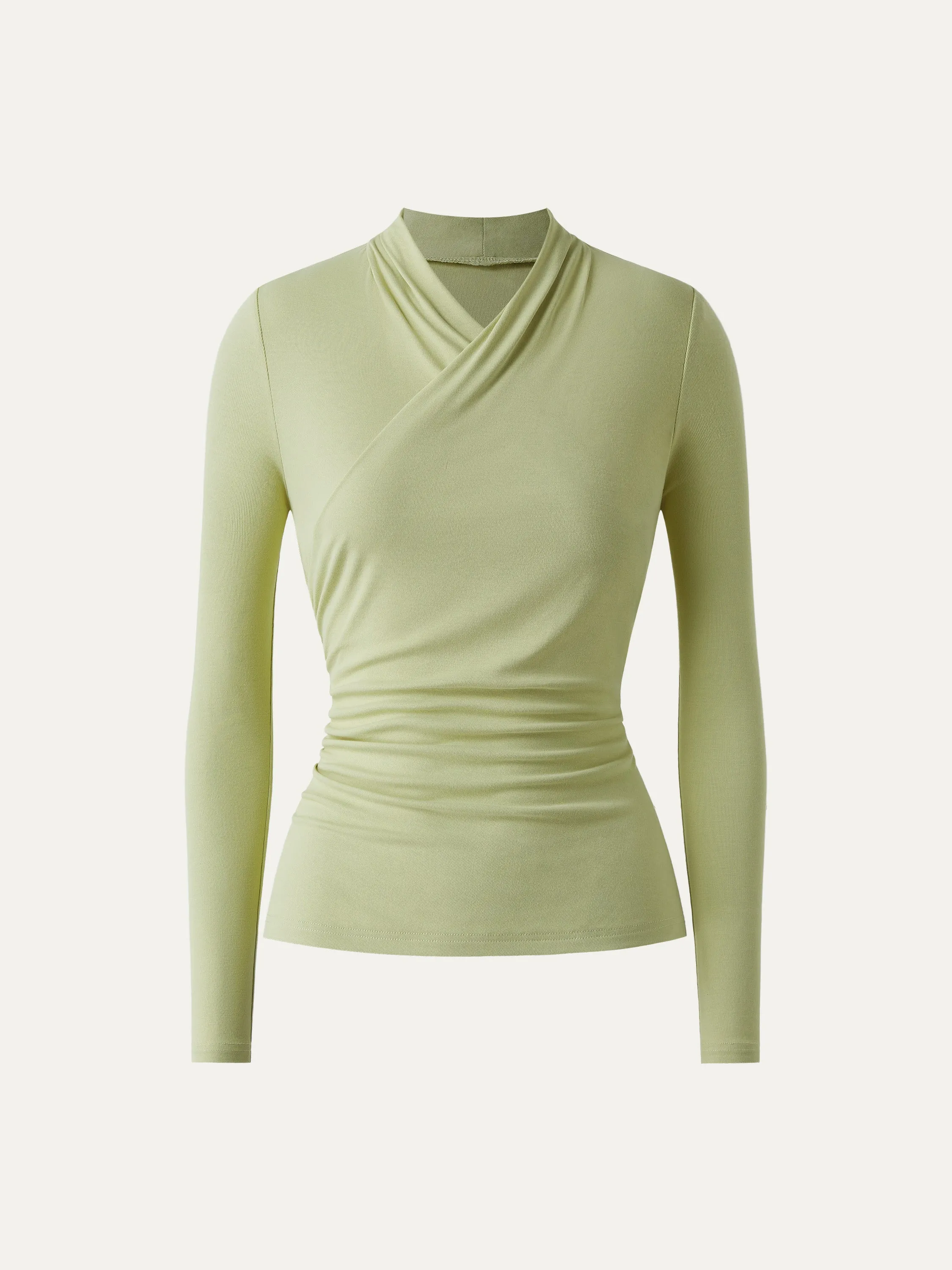 Faux Wrap light Long Sleeve Lightweight Top sold by ogl move