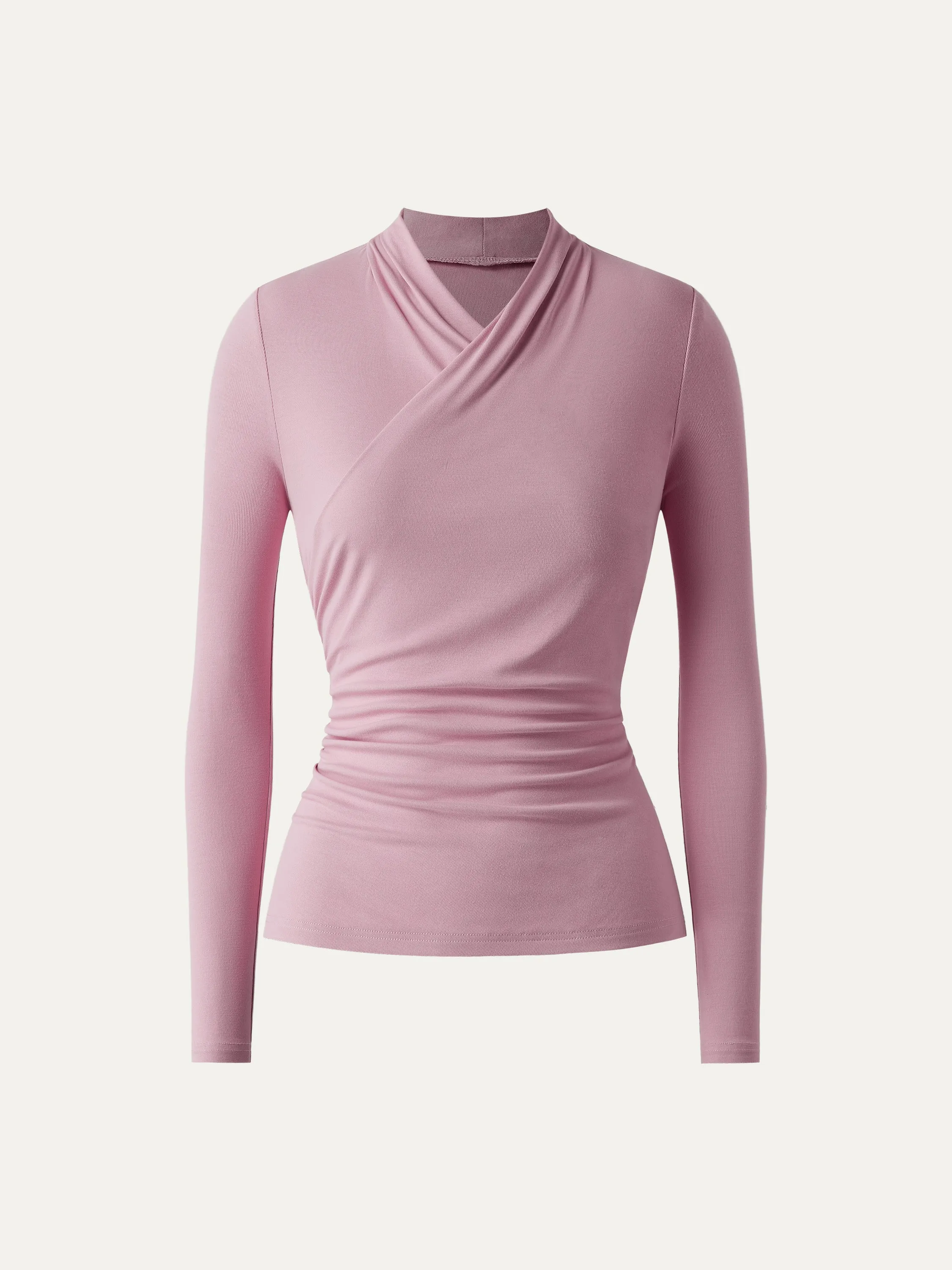 Faux Wrap light Long Sleeve Lightweight Top sold by ogl move product image thumbnail 4