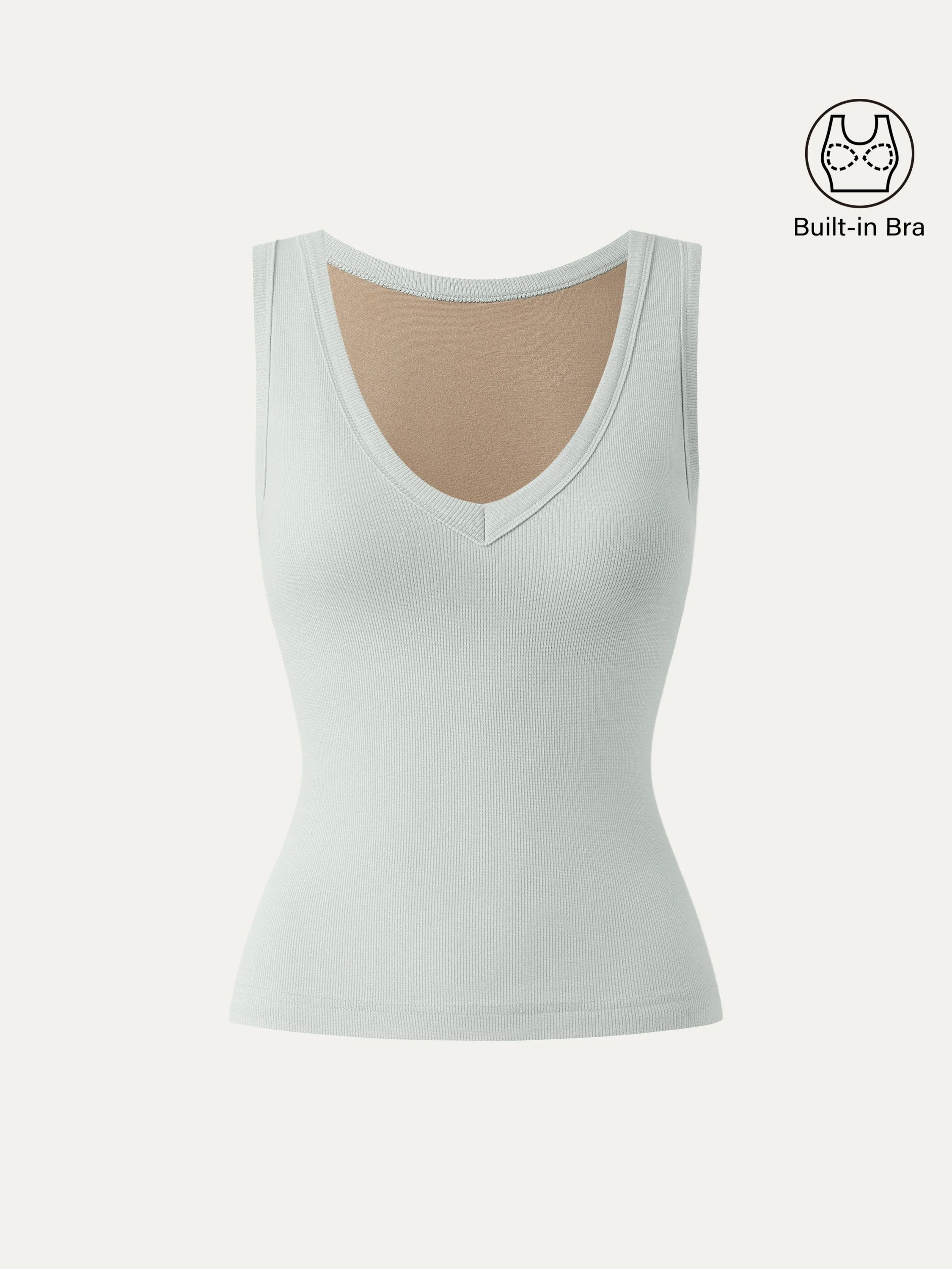 Stretchy V-neck Cotton New Airy Bra Tank sold by OGLmove product image thumbnail 2