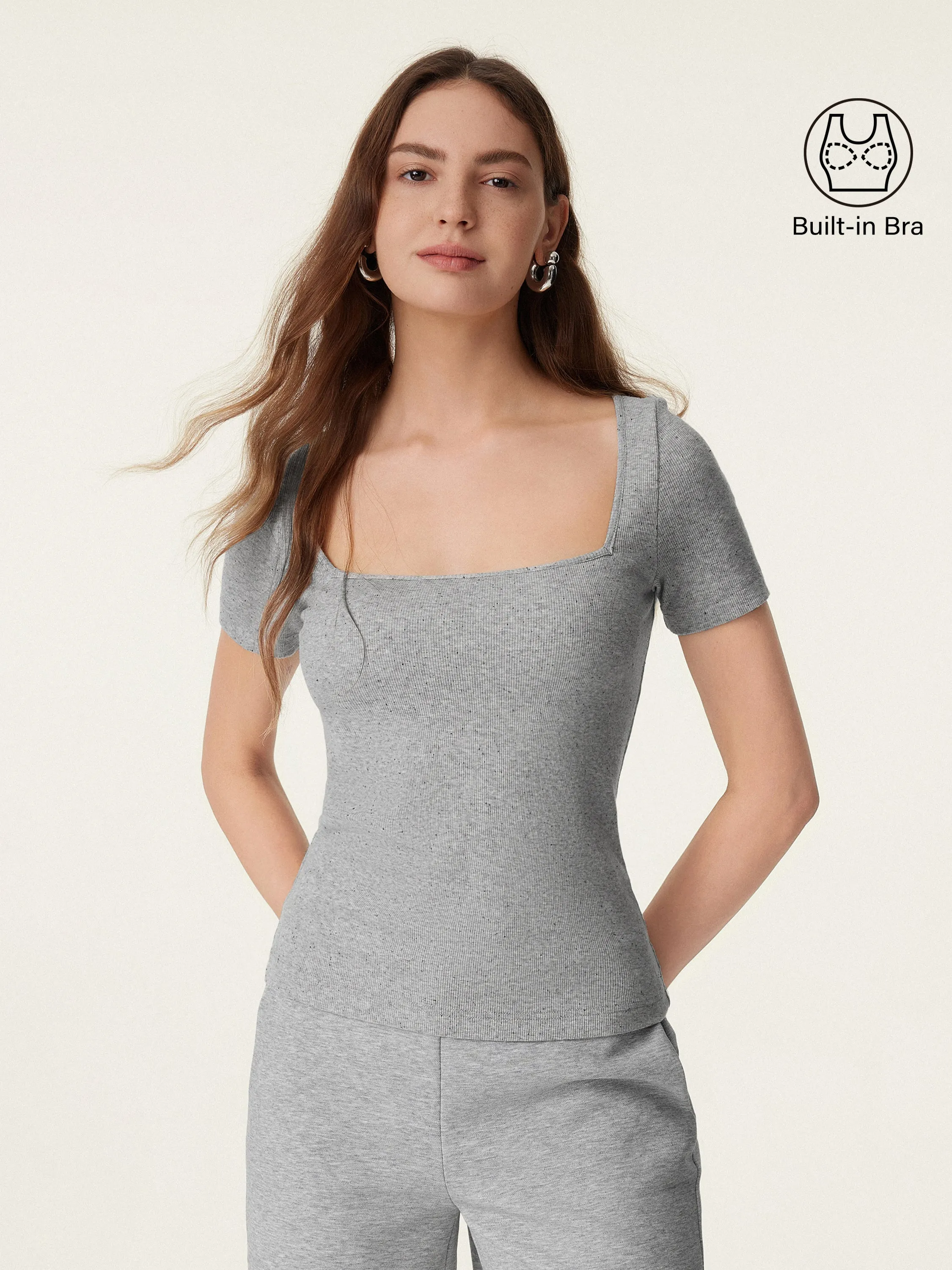 Square Neck Short Sleeve Cotton New Airy Brami sold by ogl move