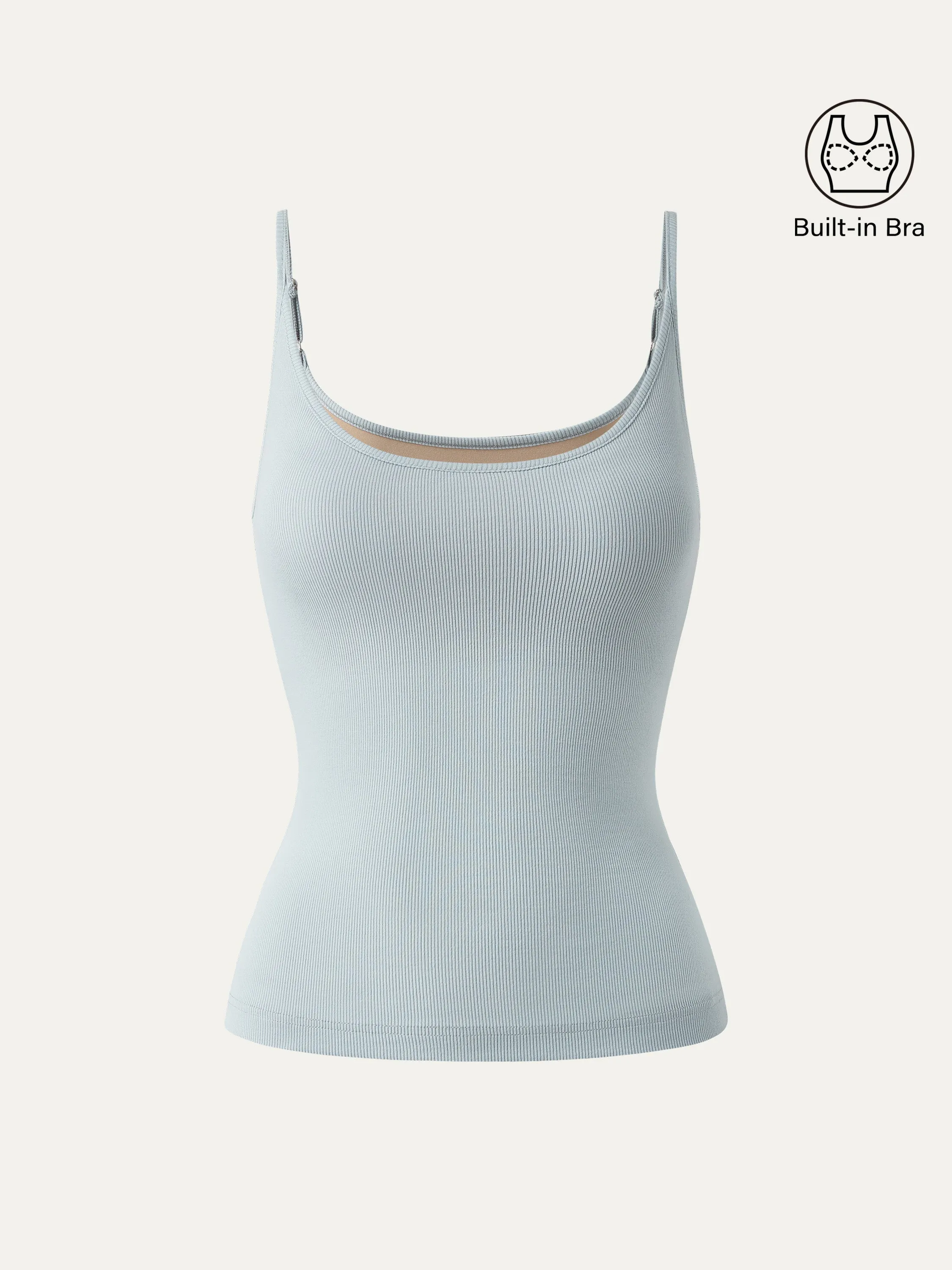 Scoop Neck Spaghetti Strap New Airy Brami Tank Top sold by ogl move product image thumbnail 3