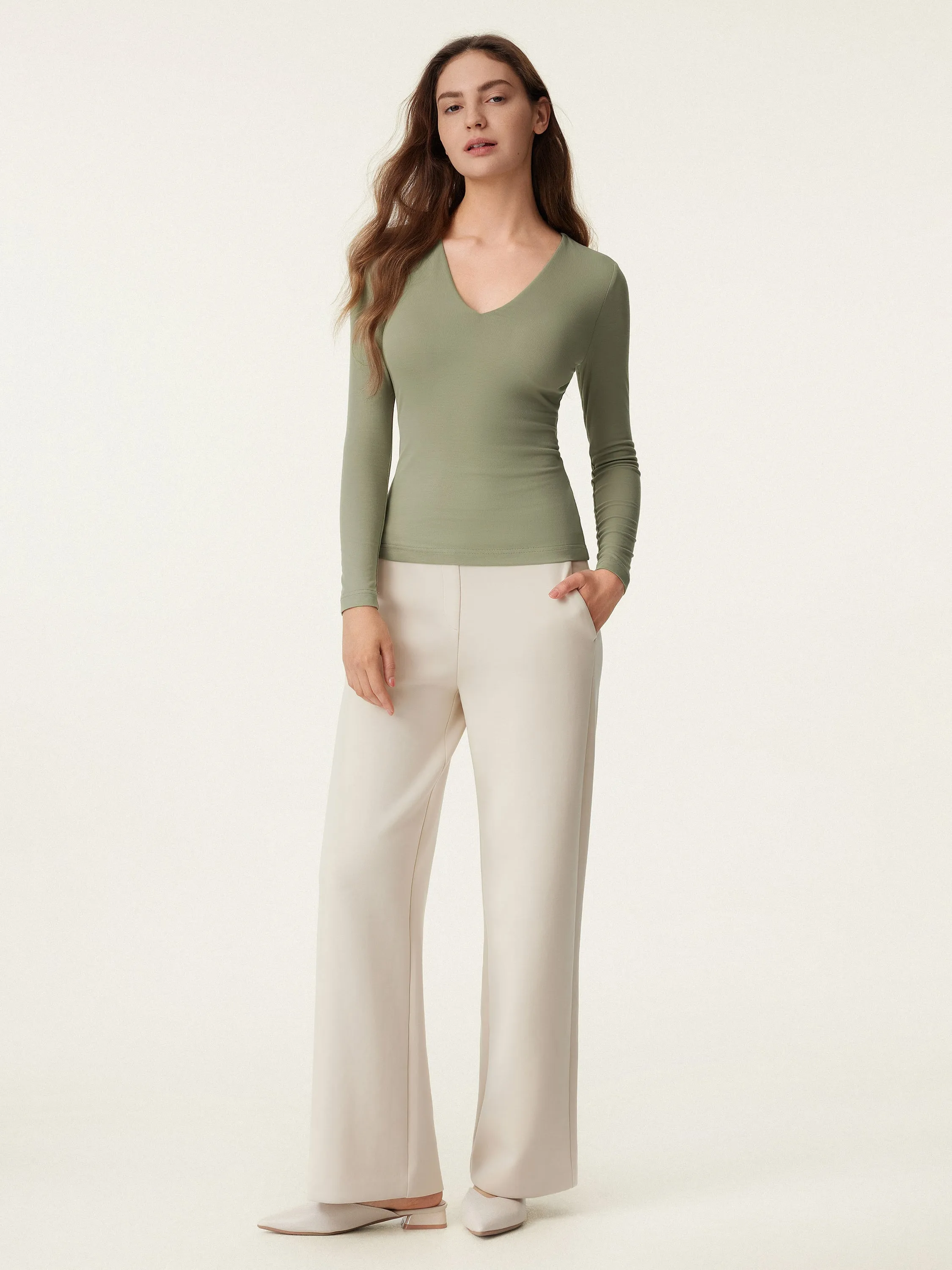 V-neck Long Sleeve New Airy Brami sold by ogl move product image thumbnail 3