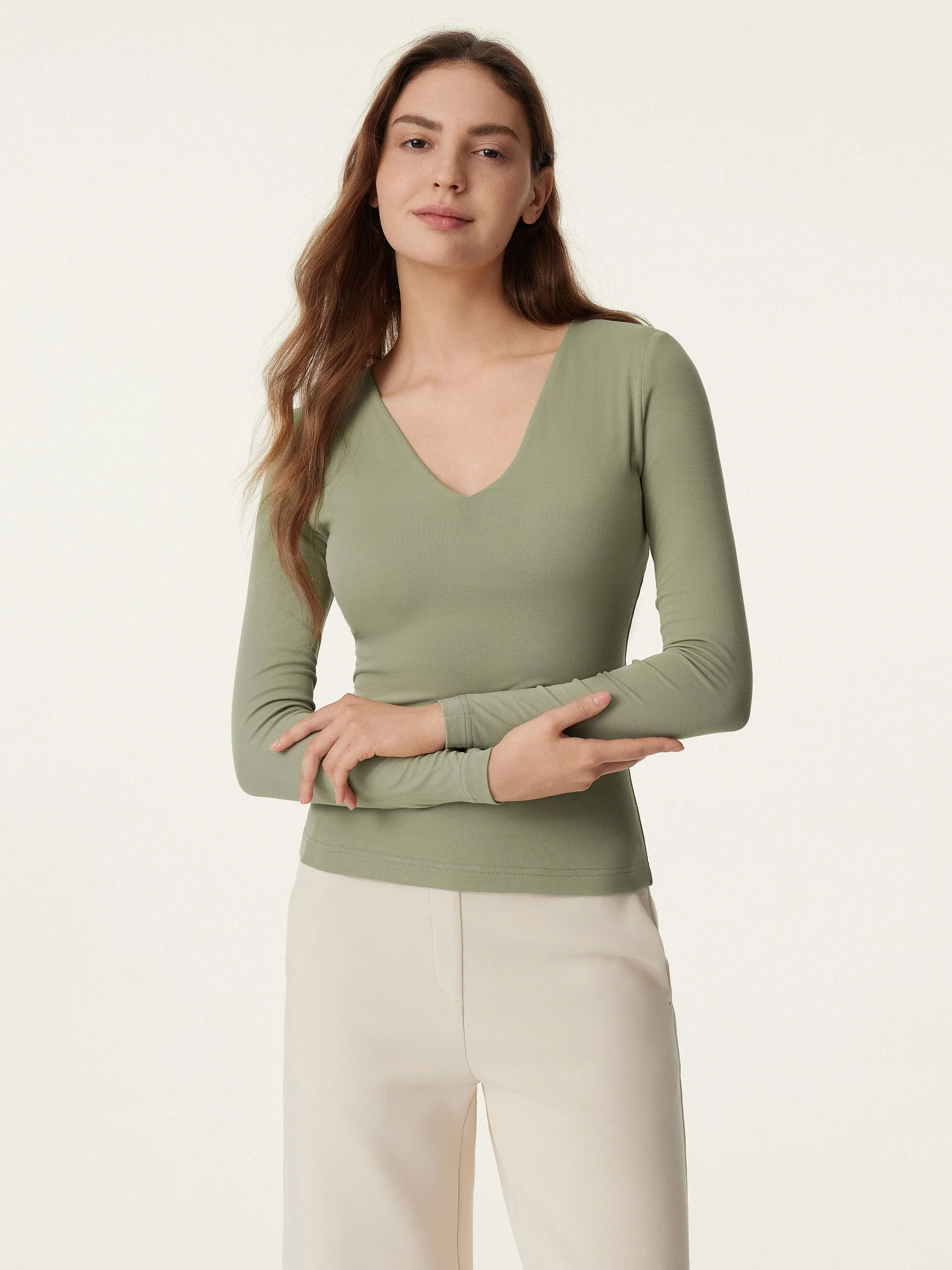V-neck Long Sleeve New Airy Brami sold by ogl move product image thumbnail 4