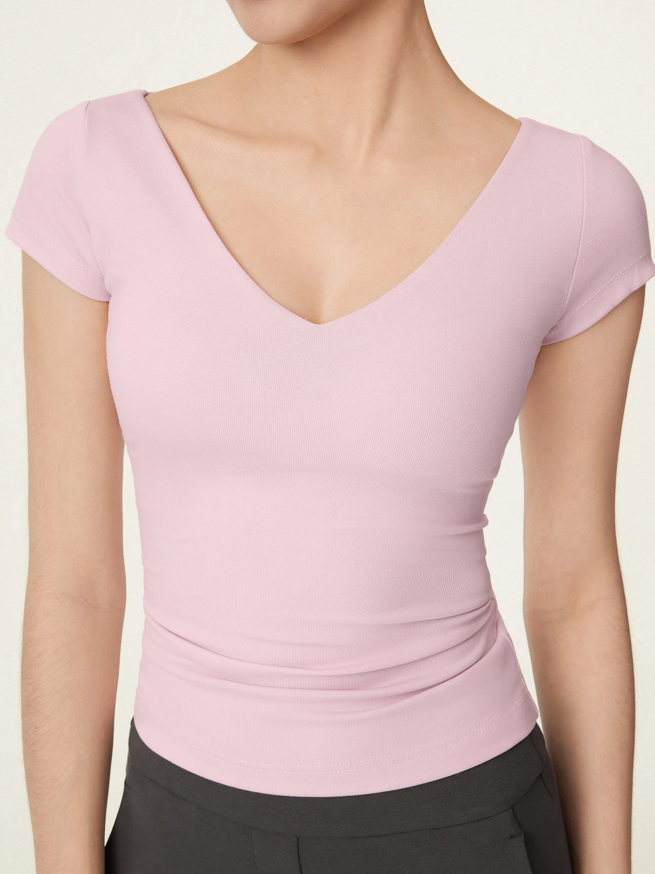 V-neck Short Sleeve New Airy Brami sold by ogl move product image thumbnail 3