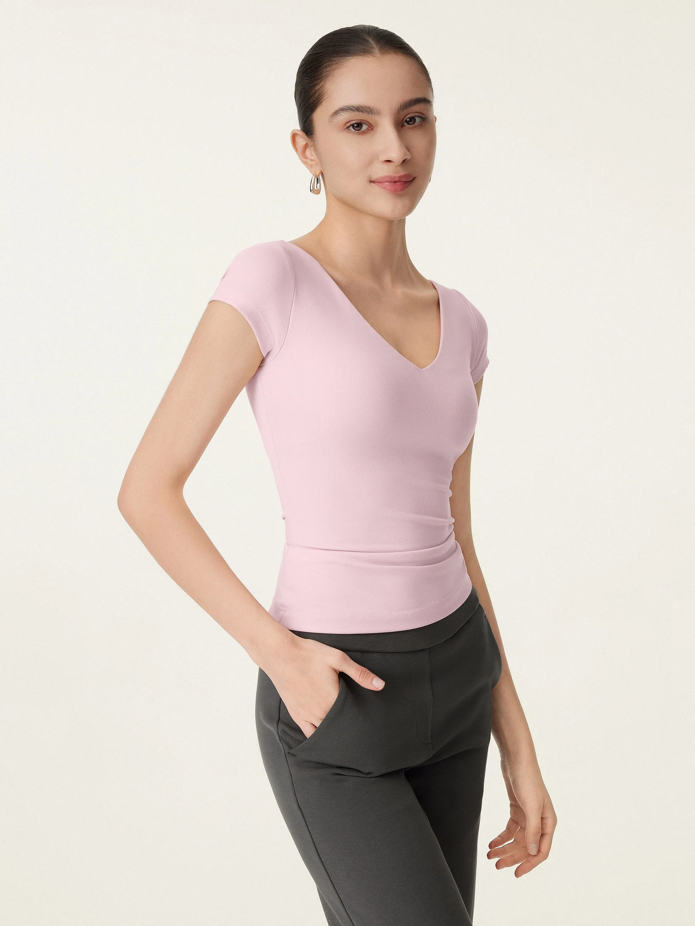 V-neck Short Sleeve New Airy Brami sold by ogl move product image thumbnail 4