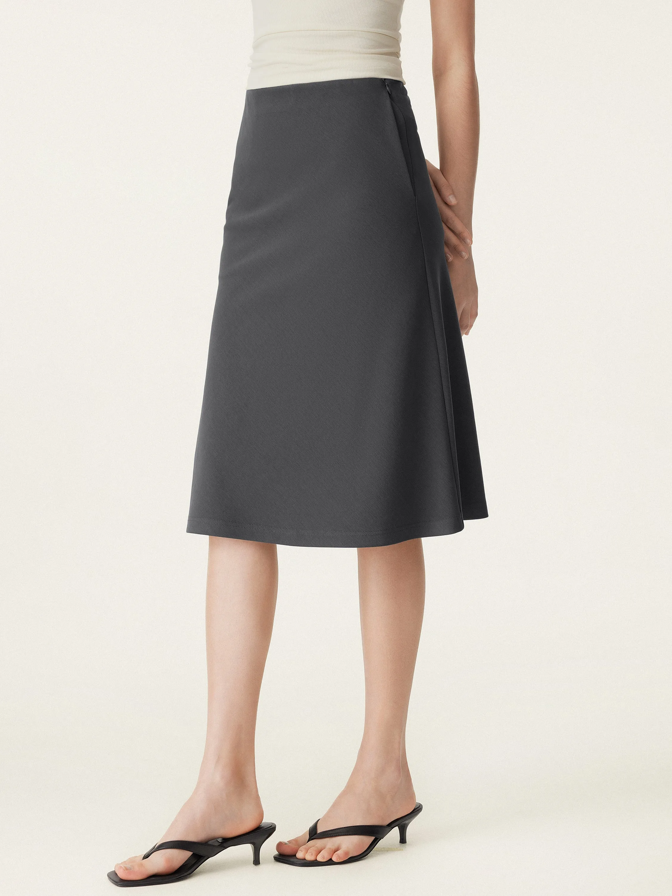 A-line Midi Skirt with Pockets sold by OGLmove product image thumbnail 4