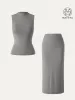 2Pcs Set Mockneck Brami Tank & Column Maxi Skirt sold by ogl move