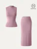 2Pcs Set Mockneck Brami Tank & Column Maxi Skirt sold by ogl move