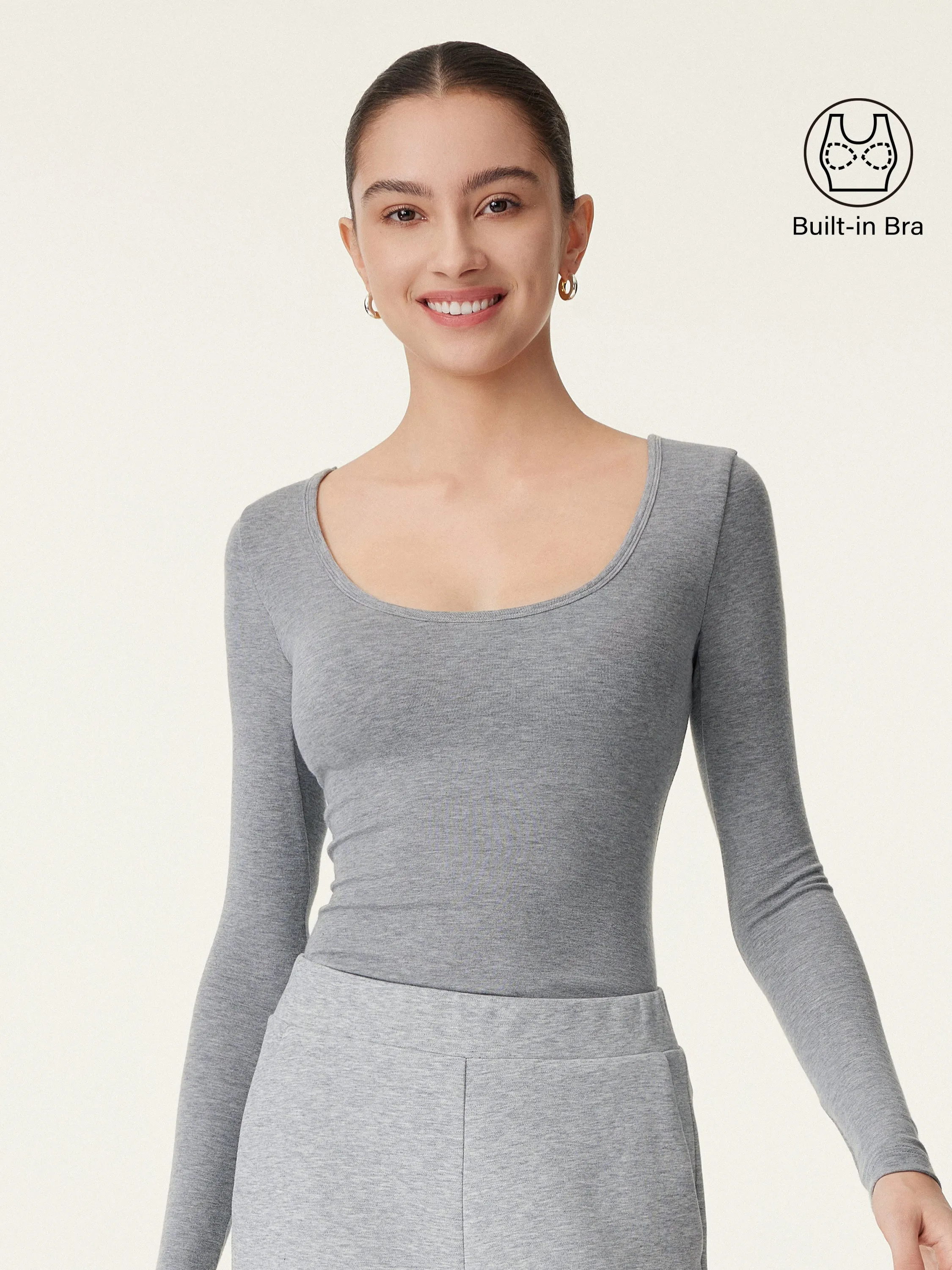 Scoop Neck Long Sleeve New Airy Brami sold by OGLmove