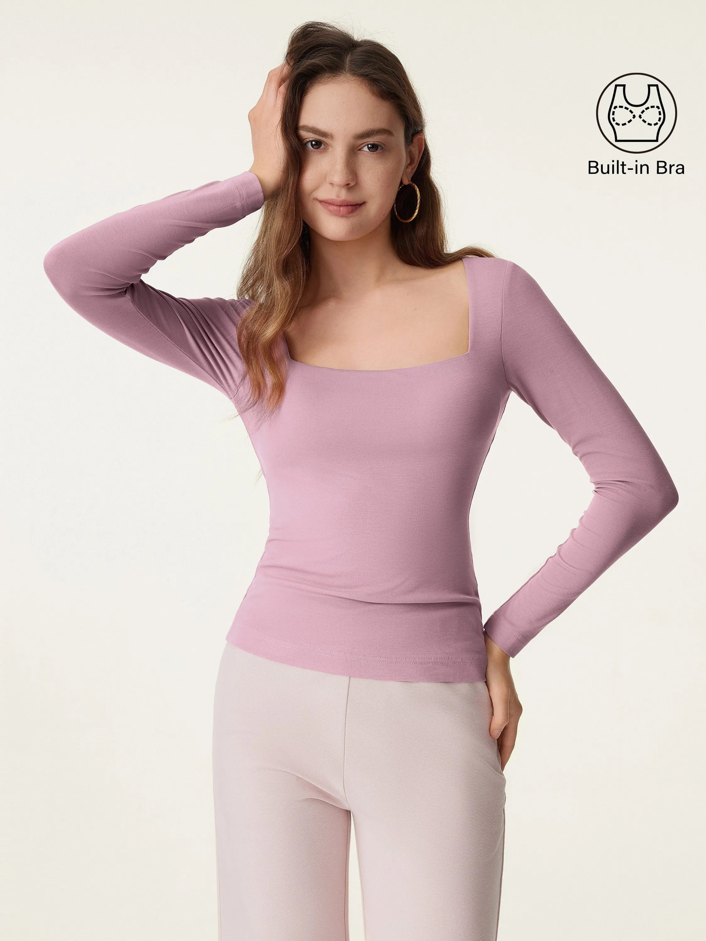 Square Neck Long Sleeve New Airy Brami sold by ogl move product image thumbnail 3