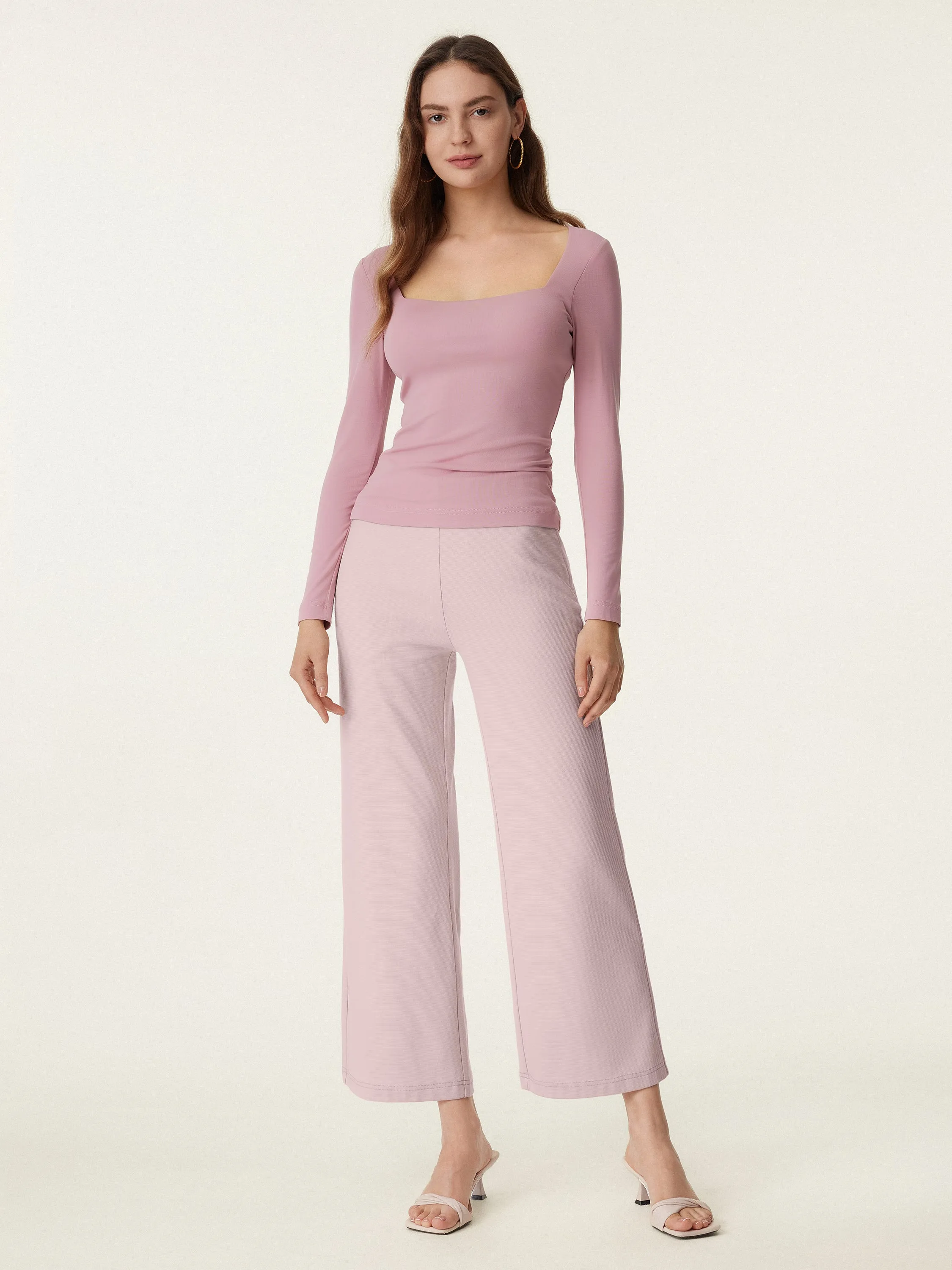 Mid Rise Cropped Flare Pants with Pockets sold by ogl move product image thumbnail 3