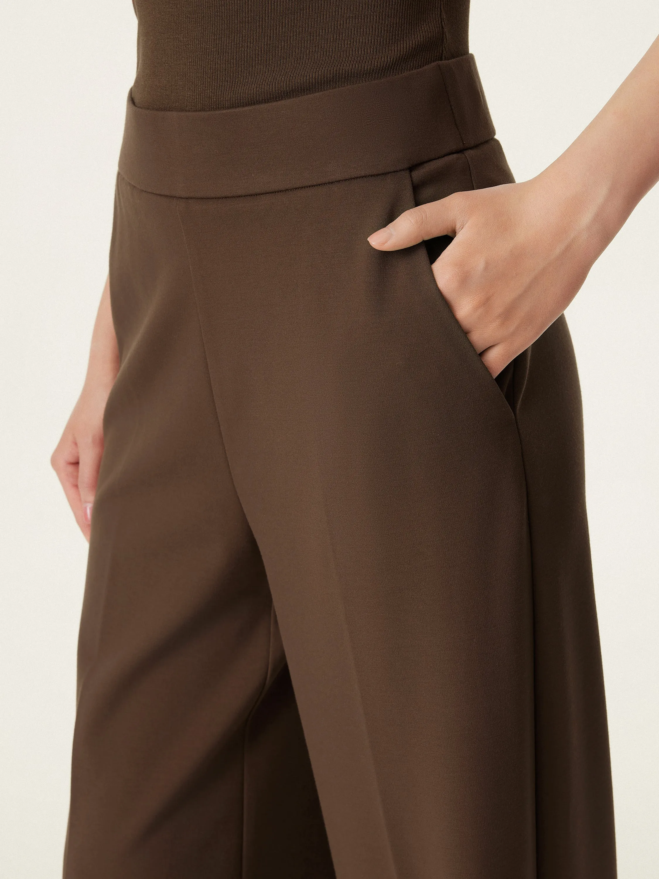 High Rise Wide Leg Trouser with Pockets sold by ogl move product image thumbnail 4