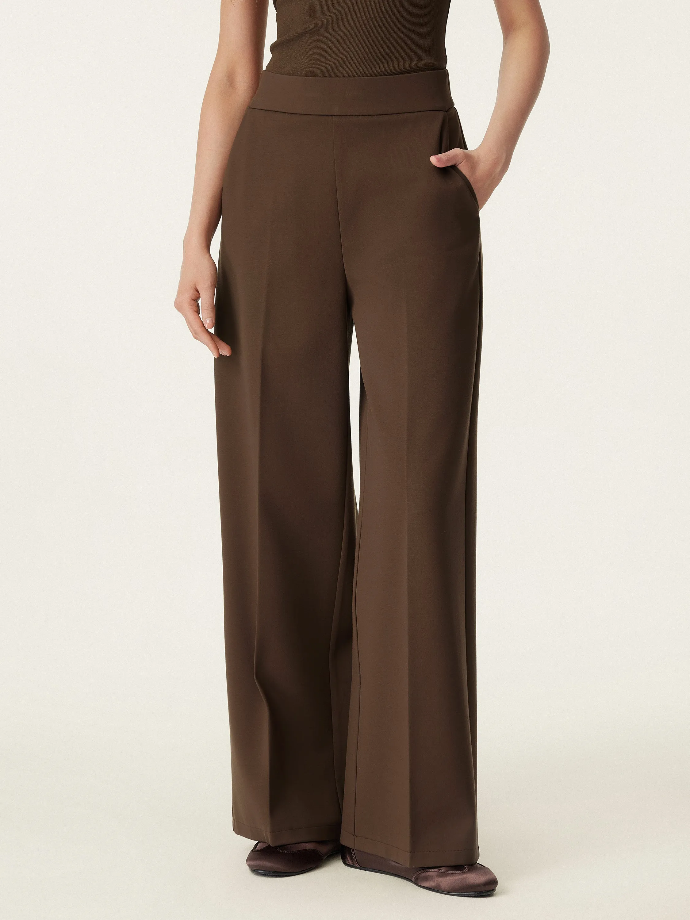 High Rise Wide Leg Trouser with Pockets sold by ogl move