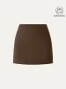 Mid Rise Pull-on A-line Skirt with Pockets sold by ogl move